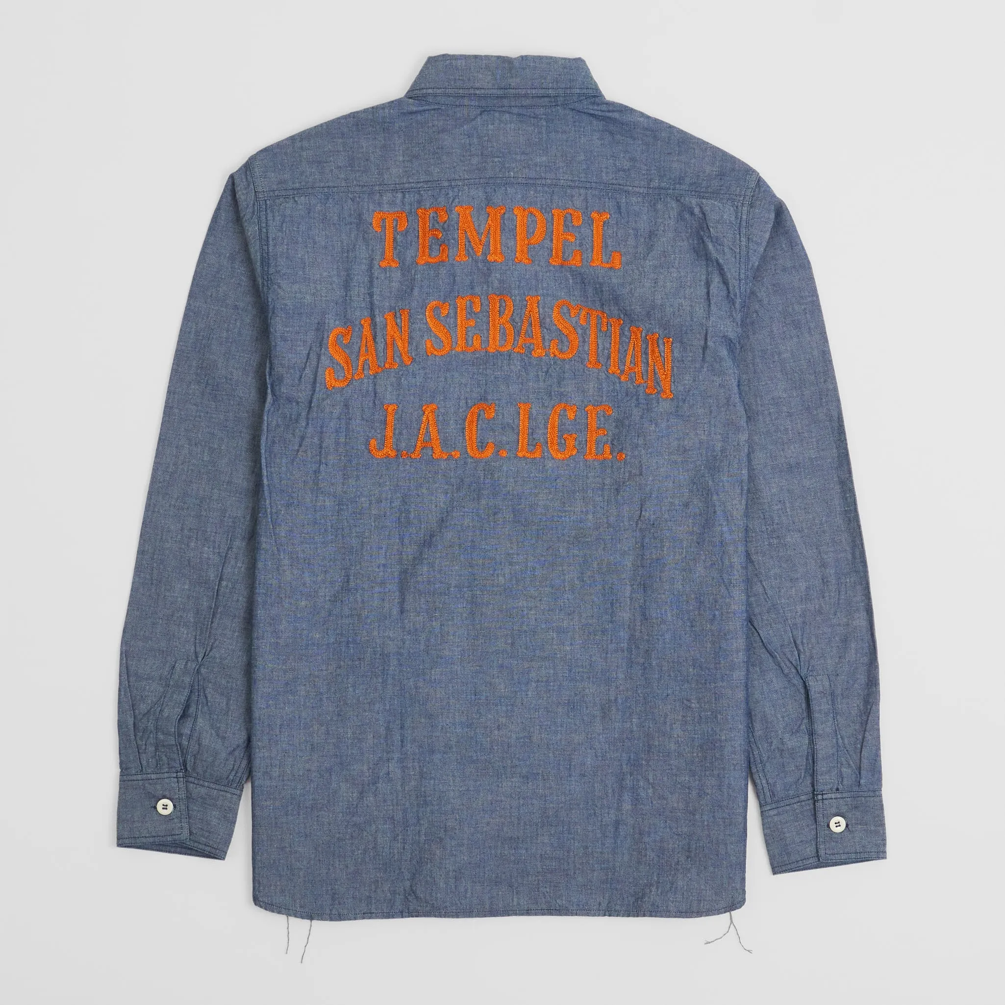 Sugar Cane Chambray Garage Work Shirt sold by DeeCee style