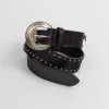 Golden Goose Deluxe Brand Studs Leather Western Belt sold by DeeCee style