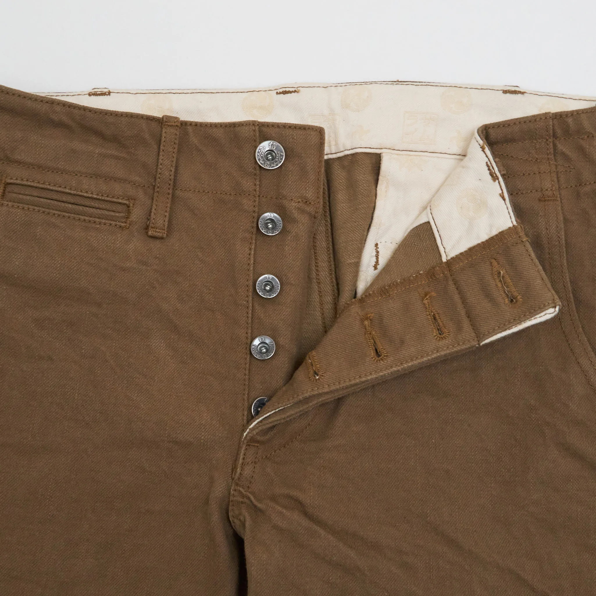 Samurai Jeans Heavy 15oz. Chino Trousers Brown sold by DeeCee style product image thumbnail 3