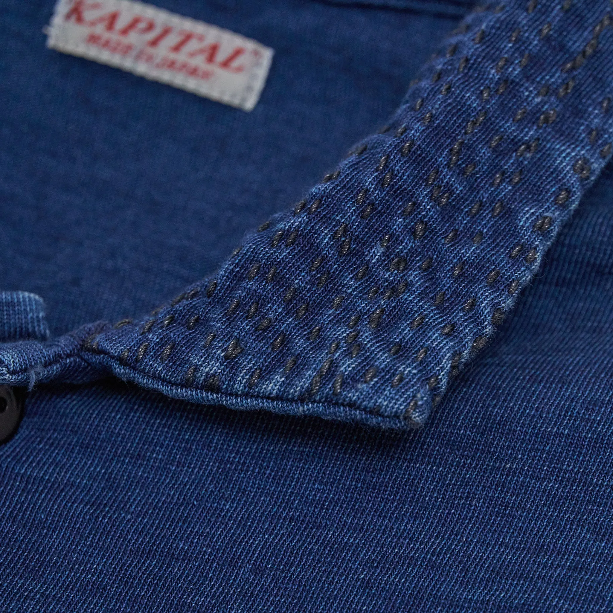 Kapital Classic Indigo Polo Shirts sold by DeeCee style product image thumbnail 4