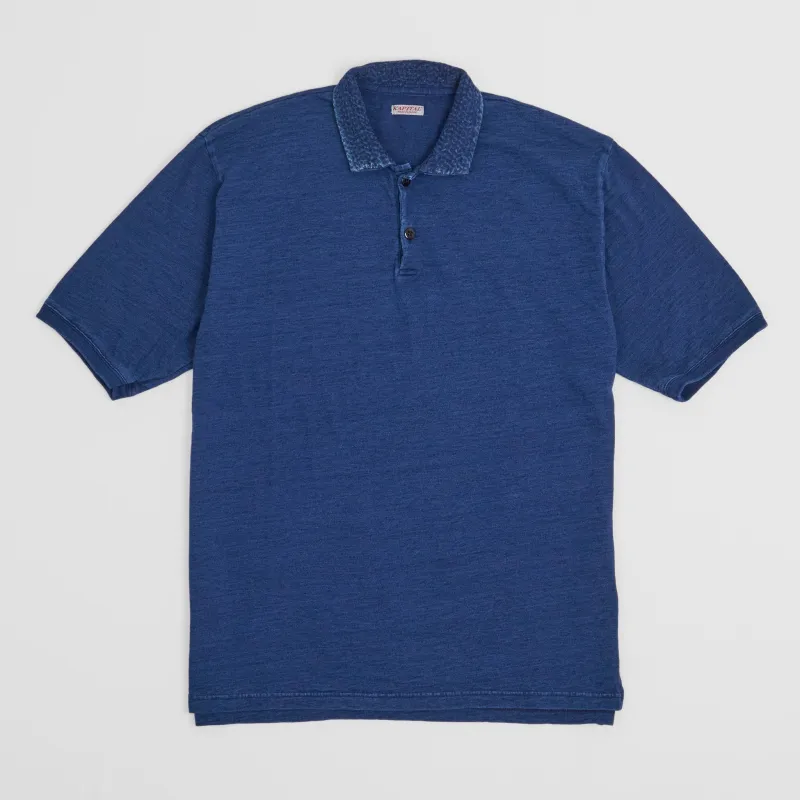 Kapital Classic Indigo Polo Shirts sold by DeeCee style