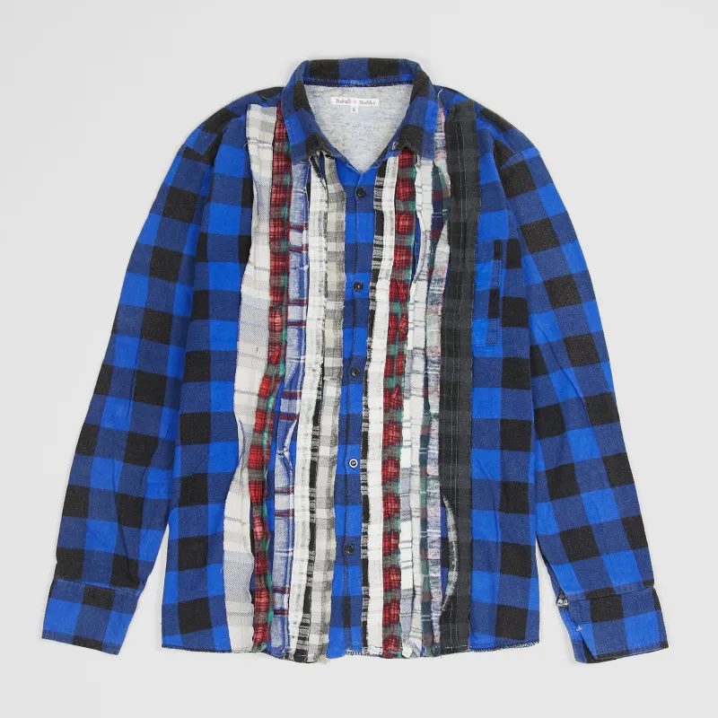 Needles Japan Rebuild Flannel Shirt Unisex made by Needles