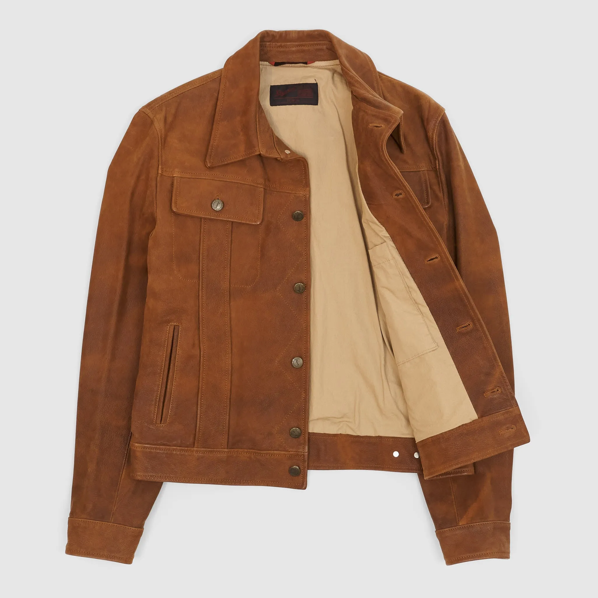 Stewart Leather Jeans Trucker Jacket sold by DeeCee style product image thumbnail 2