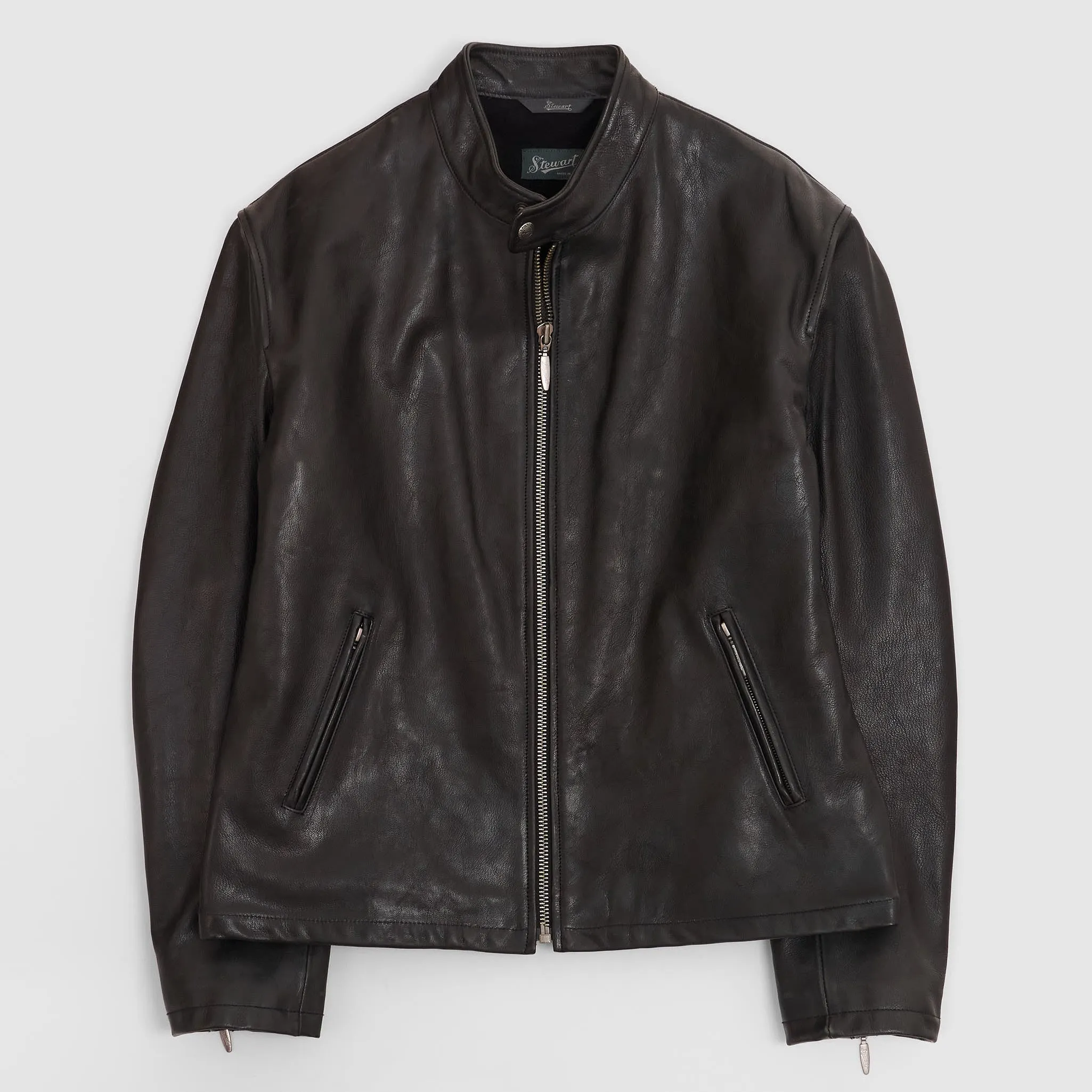 Stewart Cafe Racer Leather Jacket sold by DeeCee style
