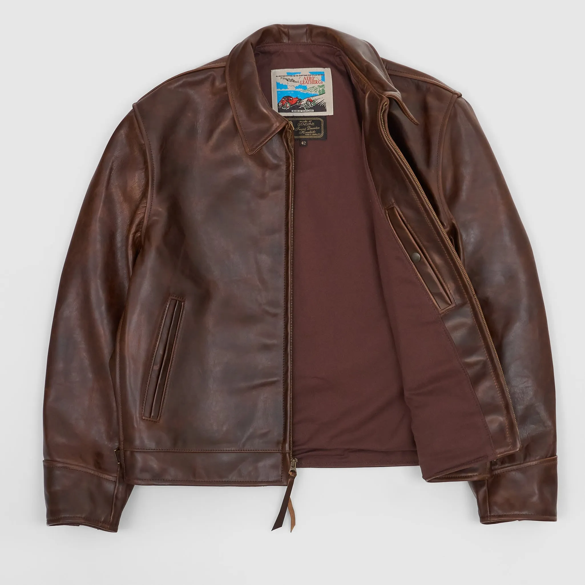 Aero Leathers Highwayman Leather Jacket sold by DeeCee style product image thumbnail 2