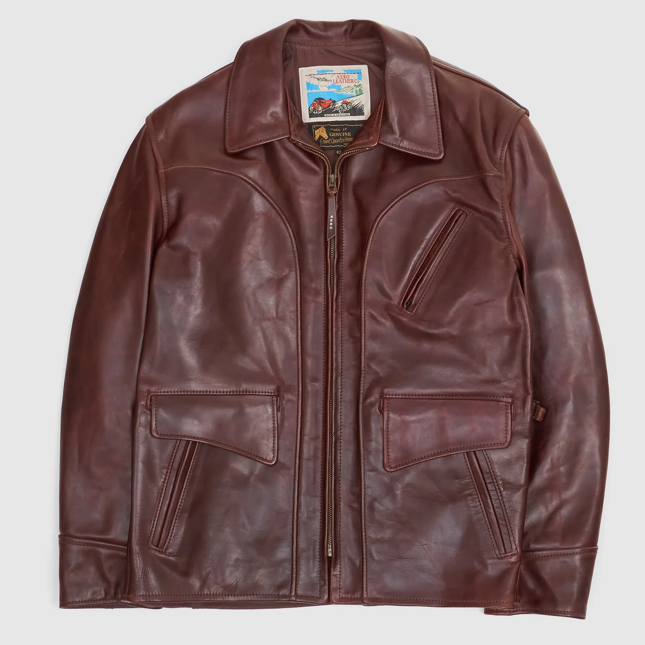 Aero Leathers Hercules Leather Jacket sold by DeeCee style