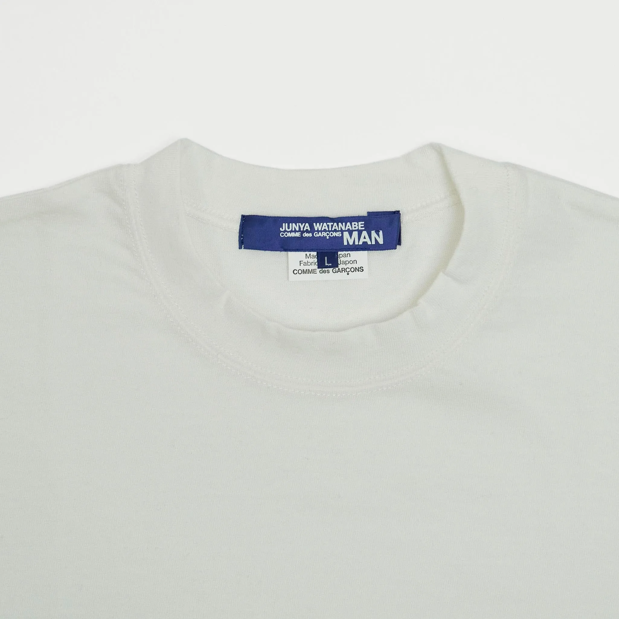 Junya Watanabe Man Crew Neck White Basic T-Shirt sold by DeeCee style product image thumbnail 3