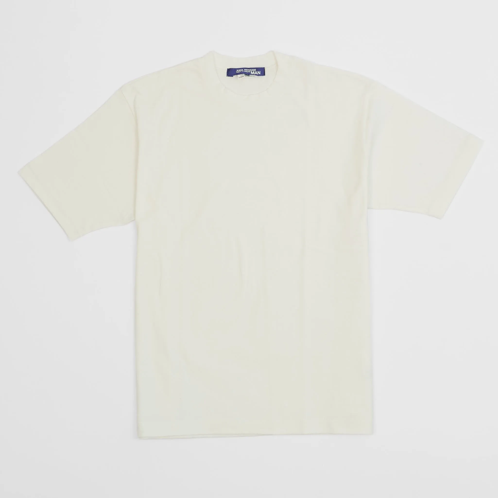 Junya Watanabe Man Crew Neck White Basic T-Shirt sold by DeeCee style