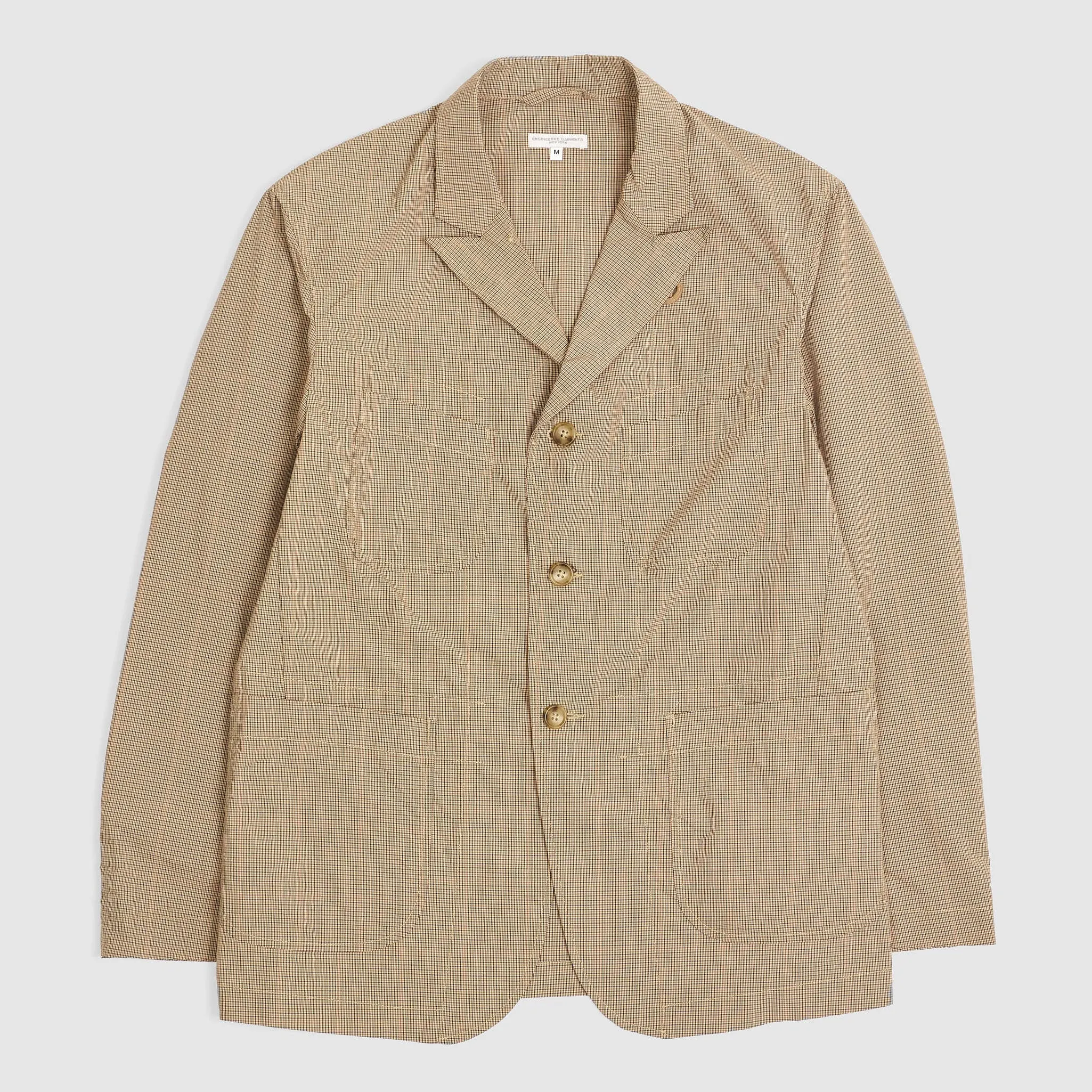 Engineered Garments Mini Tattersall Blazer Jacket Khaki sold by DeeCee style