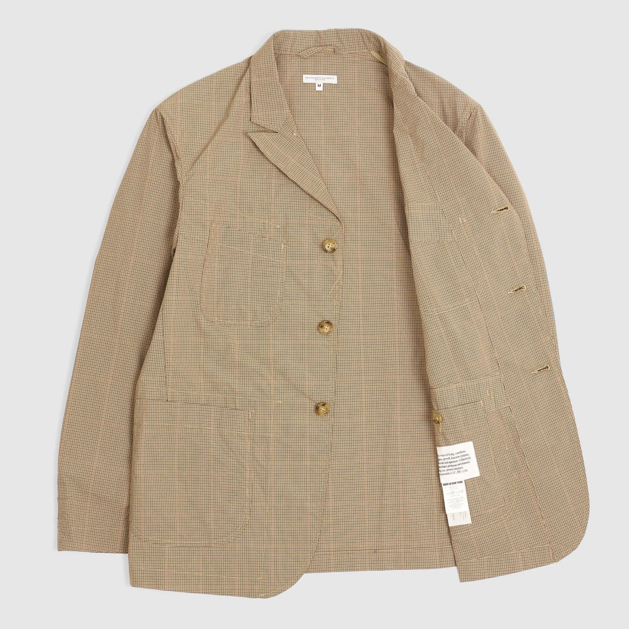 Engineered Garments Mini Tattersall Blazer Jacket Khaki sold by DeeCee style product image thumbnail 2
