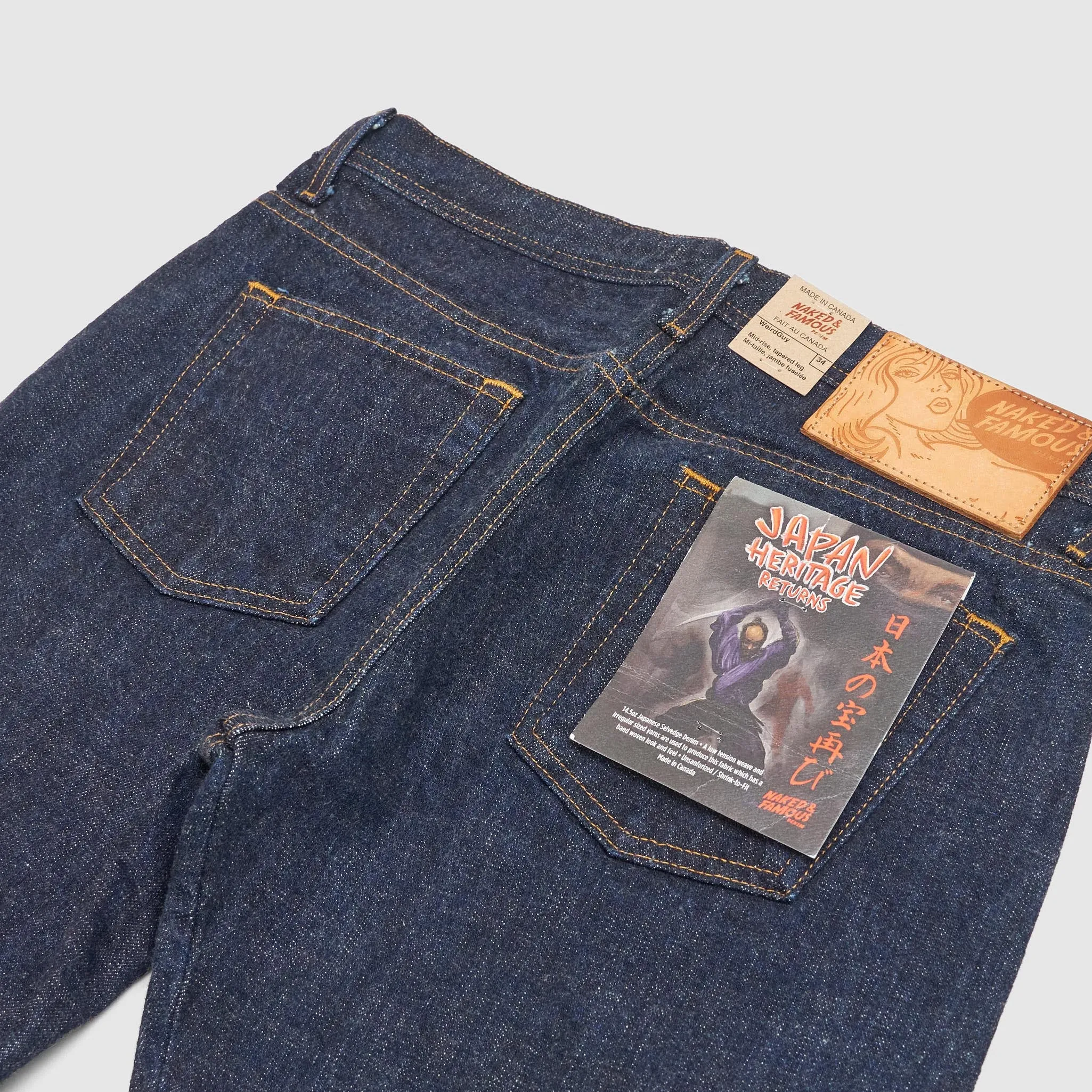 Naked & Famous 14.5oz Slubby Selvage Denim Limited Japan Heritage Returns Weird Guy sold by DeeCee style product image thumbnail 2