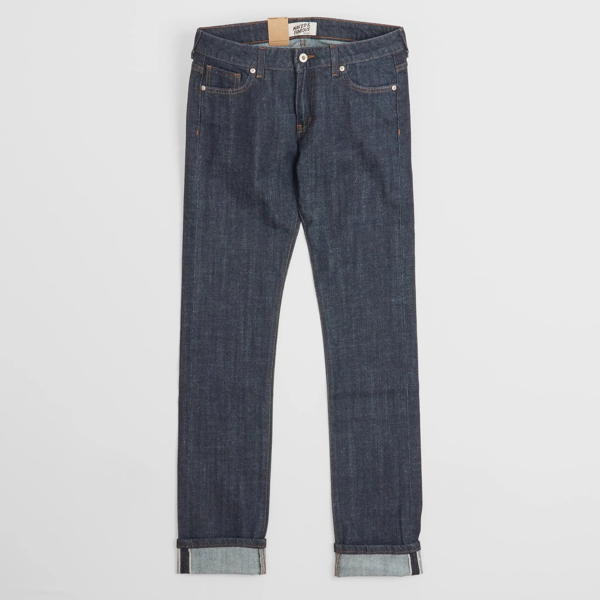 Naked & Famous x DeeCee style Ladies Selvage Denim The Straight Rinsed sold by DeeCee style