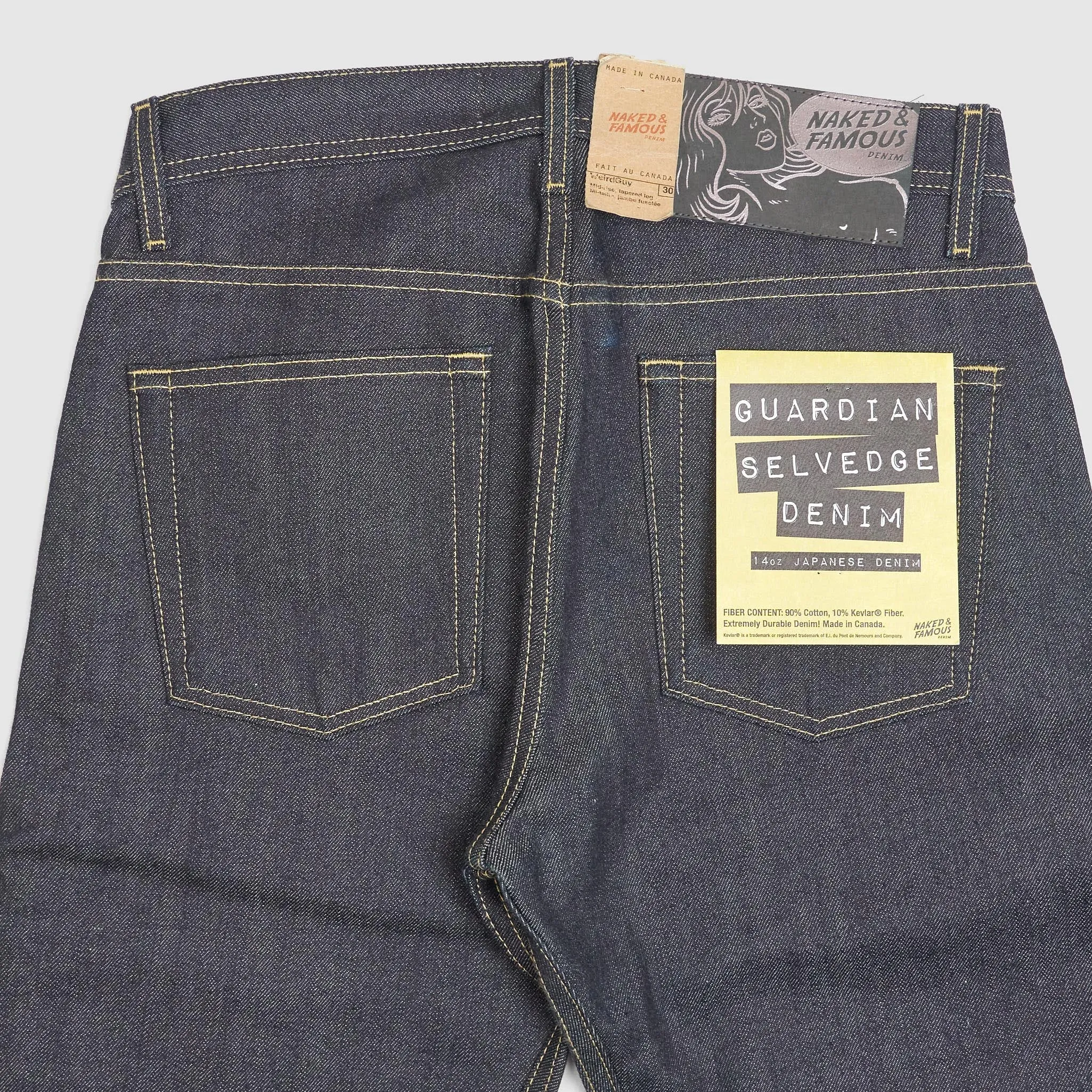 Naked & Famous Guardian Selvage Denim Weird Guy sold by DeeCee style product image thumbnail 4