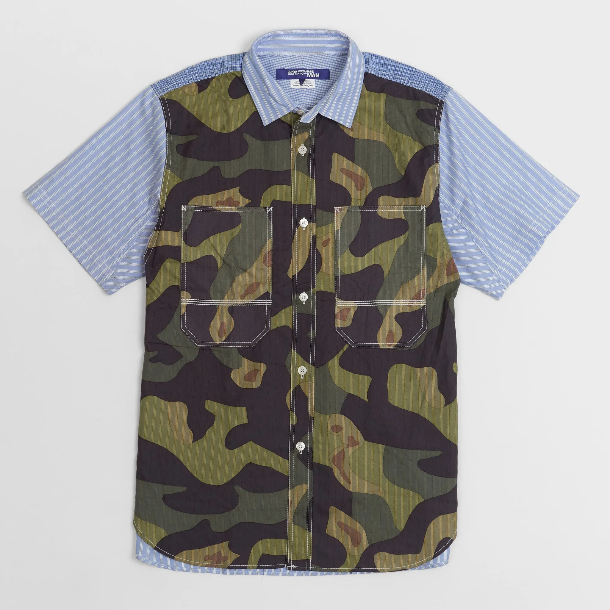 Junya Watanabe Man Short Sleeved Camouflage Shirt sold by DeeCee style