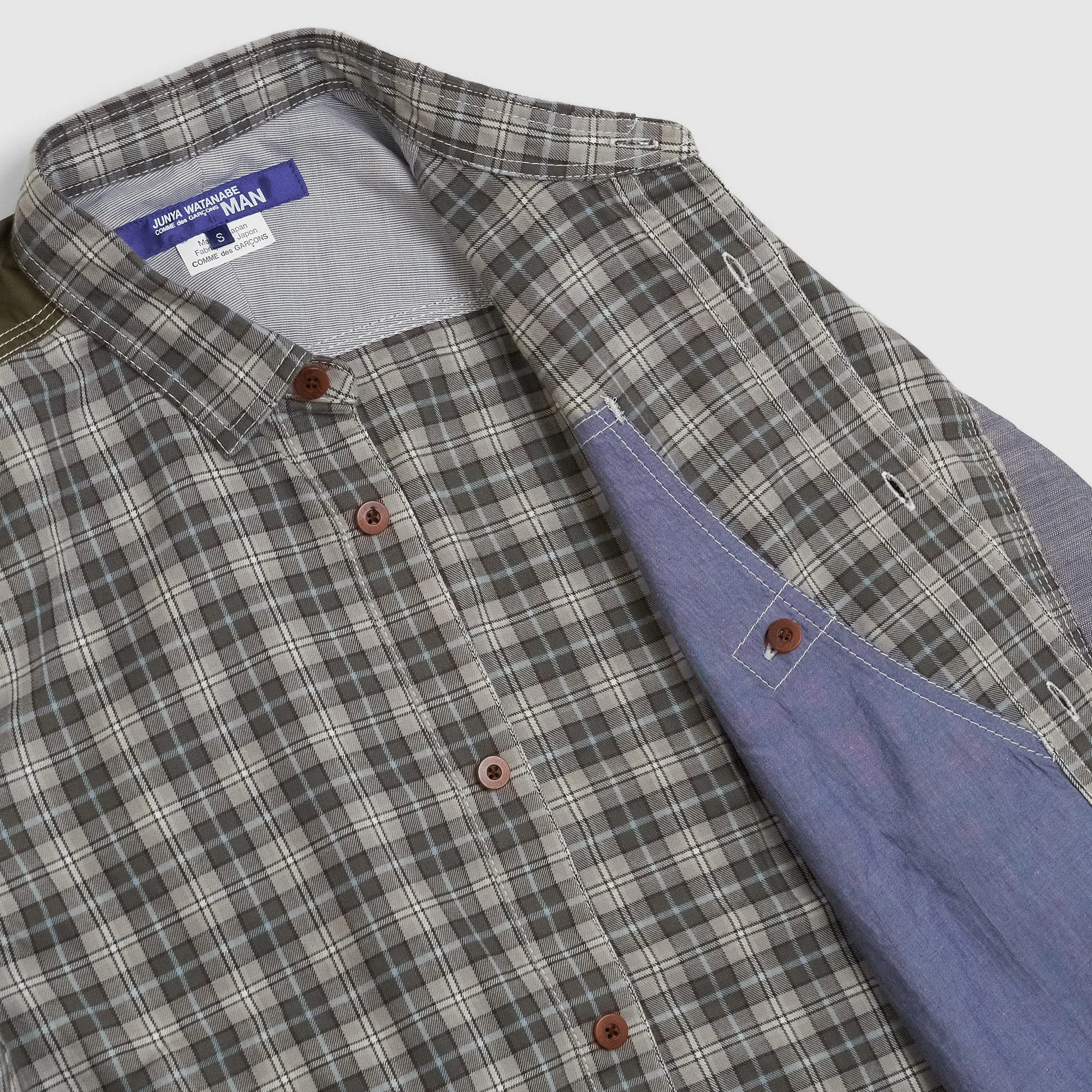Junya Watanabe Man Green Check Work Shirt sold by DeeCee style product image thumbnail 2