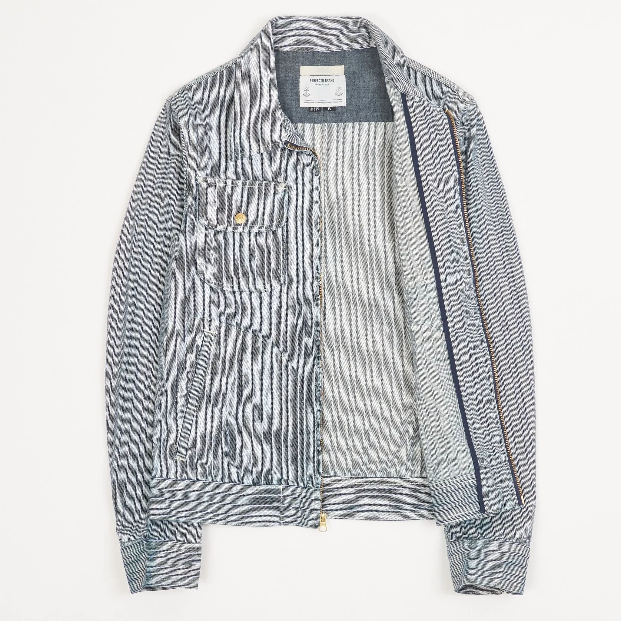 Schott NYC Perfecto Brand Workjacket Indigo sold by DeeCee style product image thumbnail 2