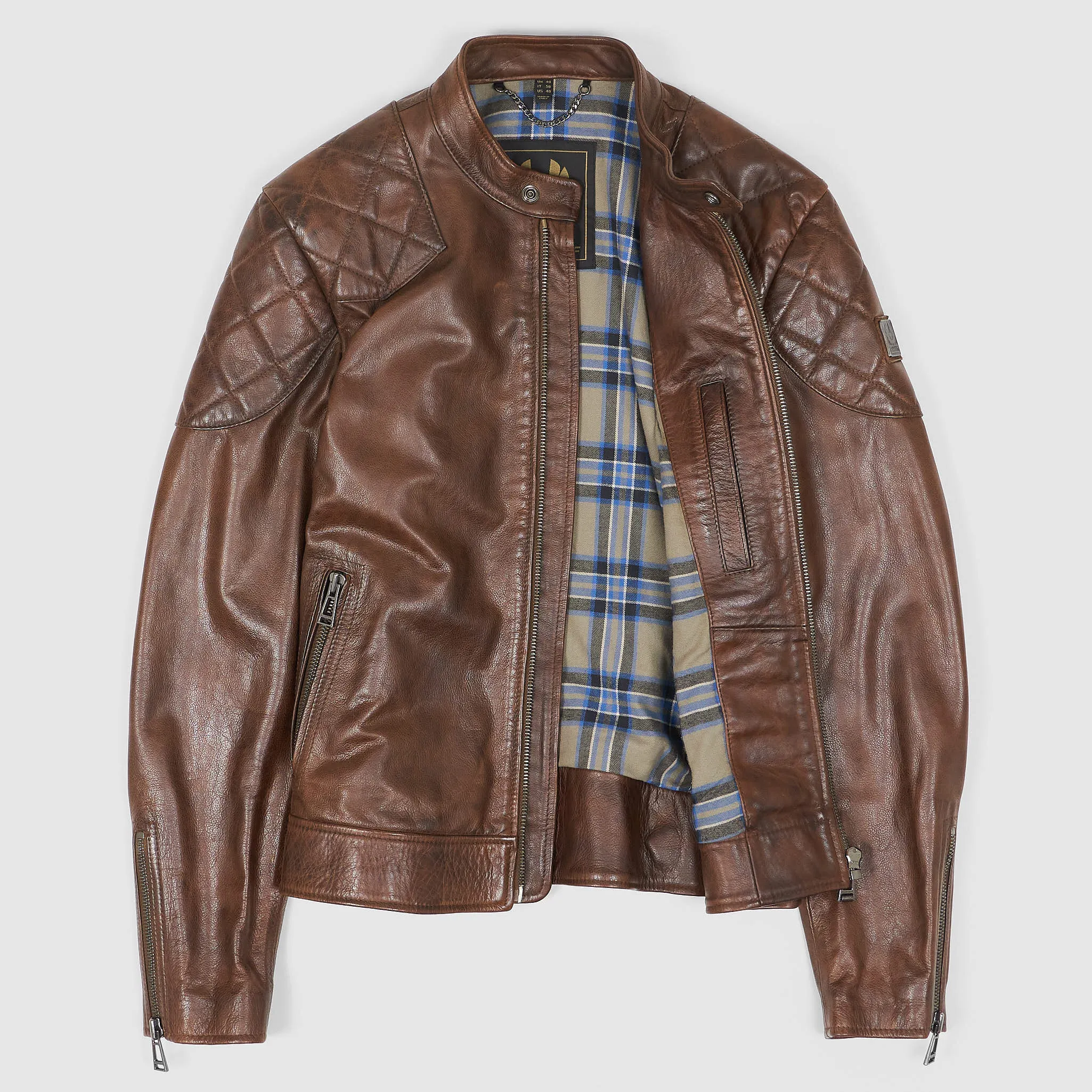 Belstaff Outlaw Hand Waxed Leather Jacket Cotton Lining sold by DeeCee style product image thumbnail 2