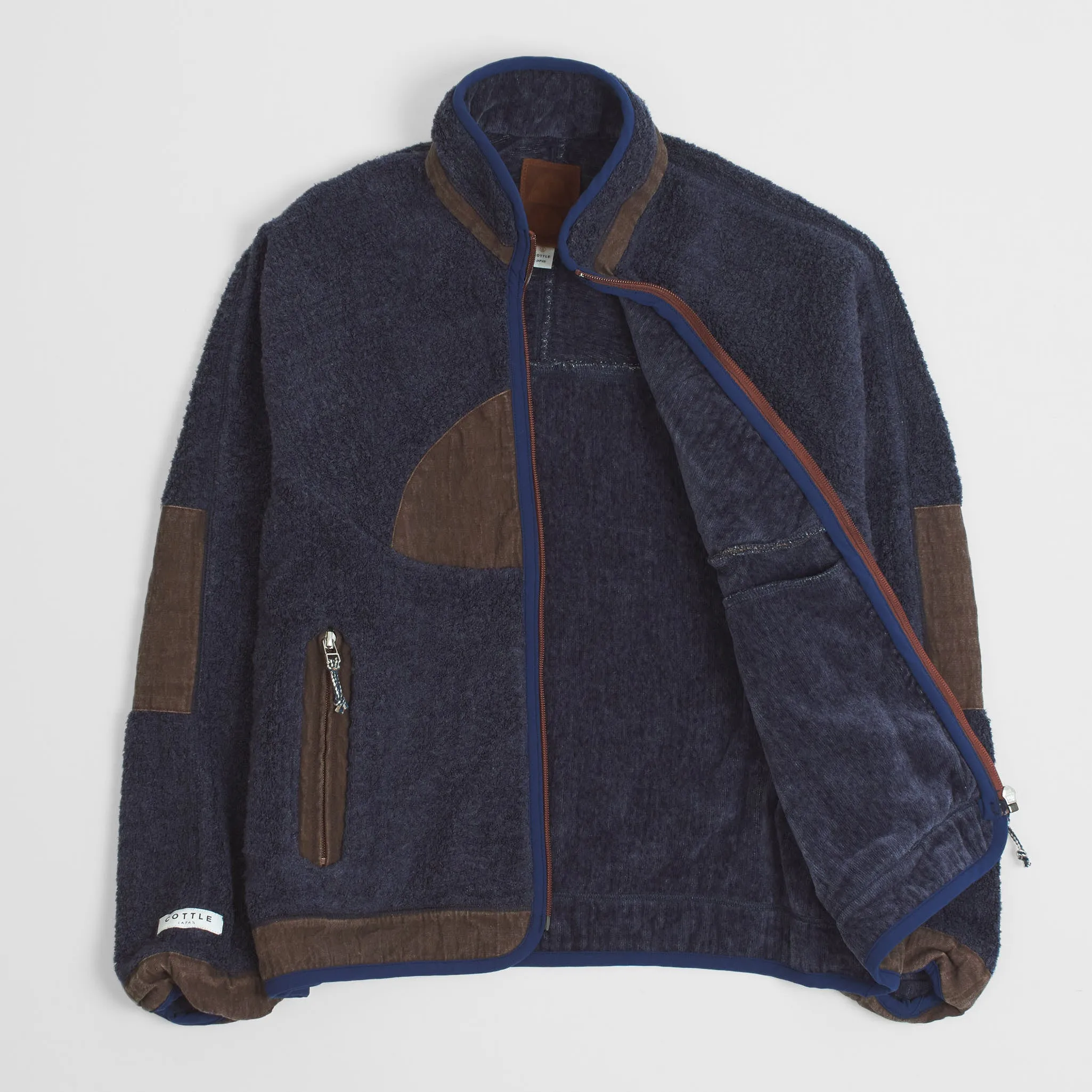 Cottle Natural Organic Sunset Cotton Pile Fleece Jacket Indigo sold by DeeCee style product image thumbnail 3