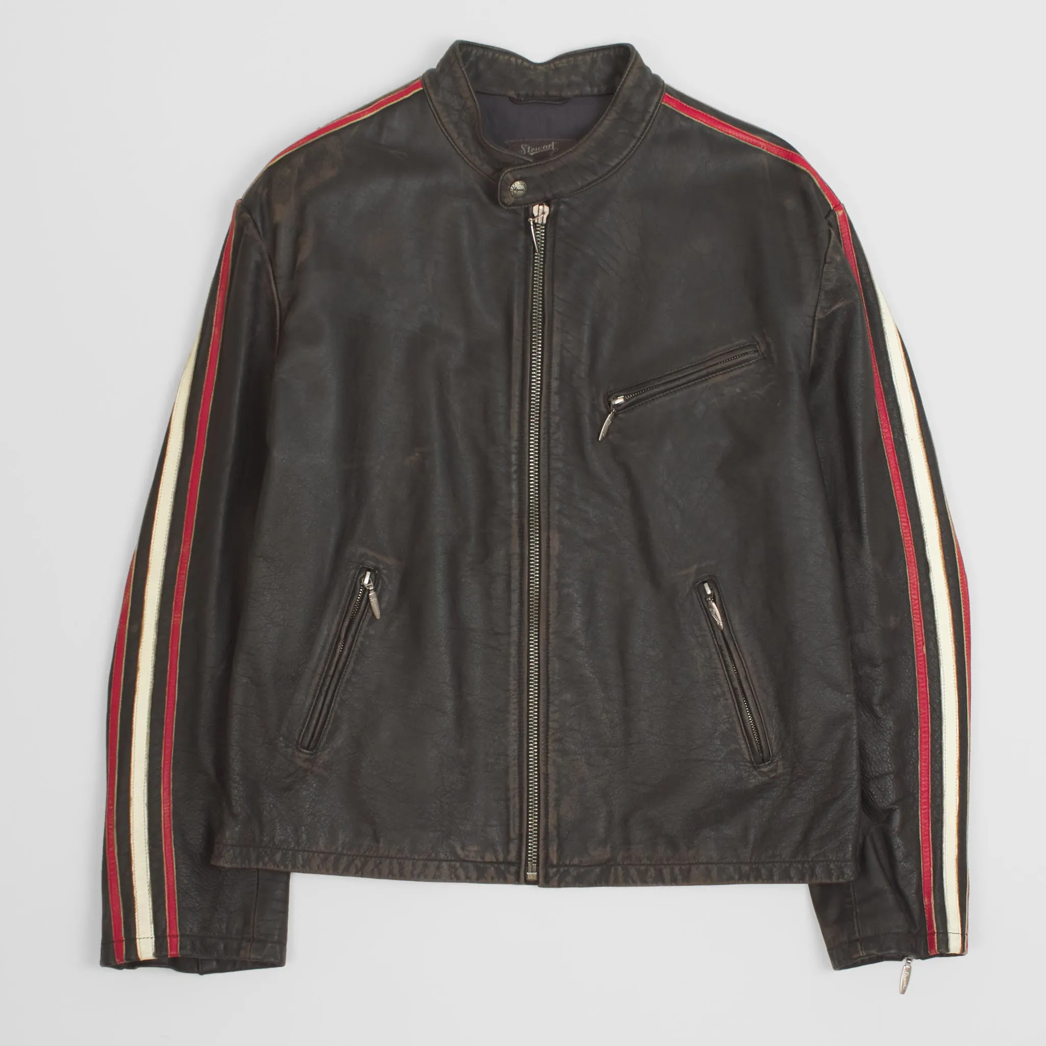 Stewart Café Racer Leather Jacket sold by DeeCee style