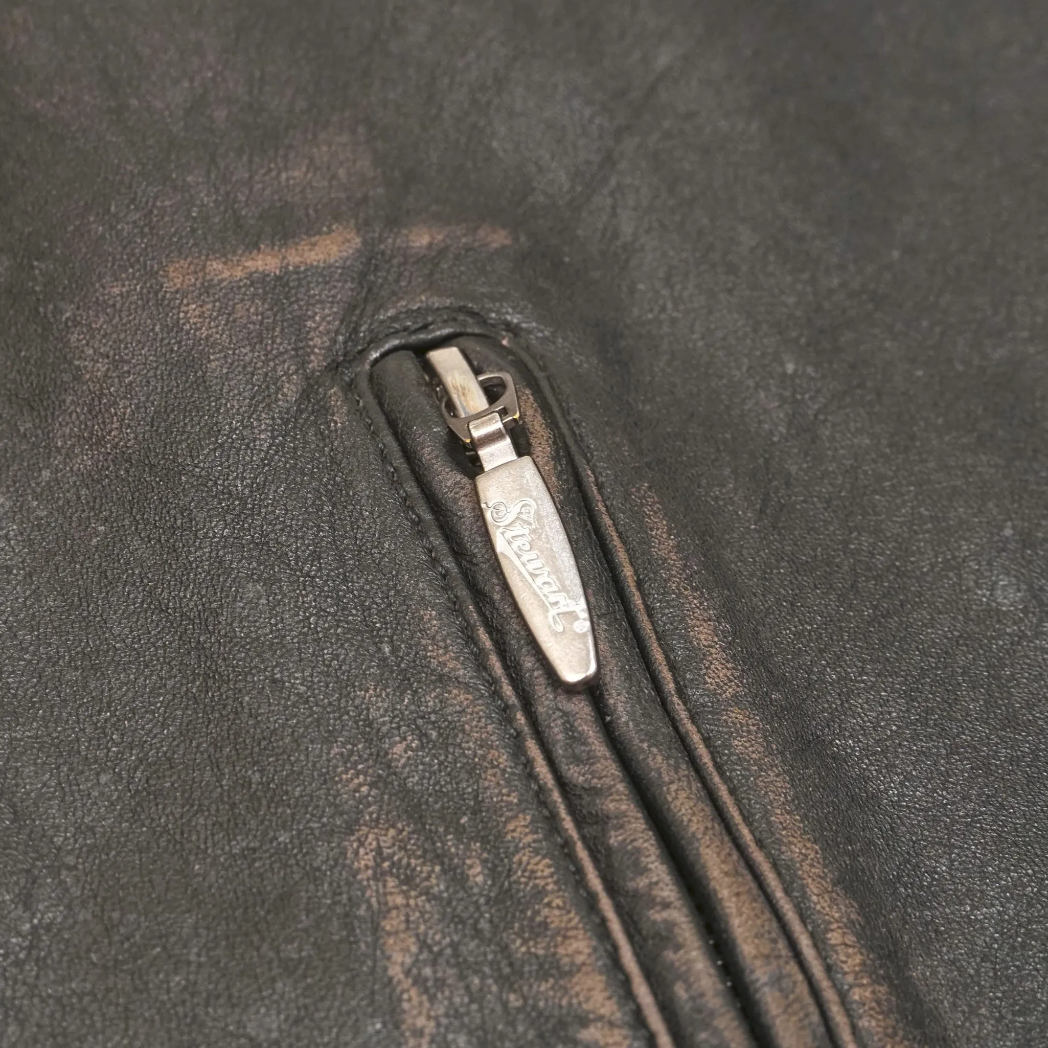 Stewart Café Racer Leather Jacket sold by DeeCee style product image thumbnail 5