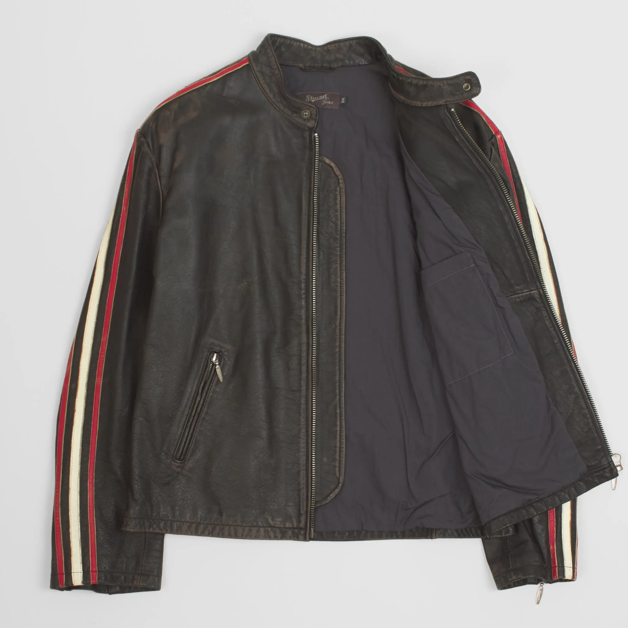 Stewart Café Racer Leather Jacket sold by DeeCee style product image thumbnail 2