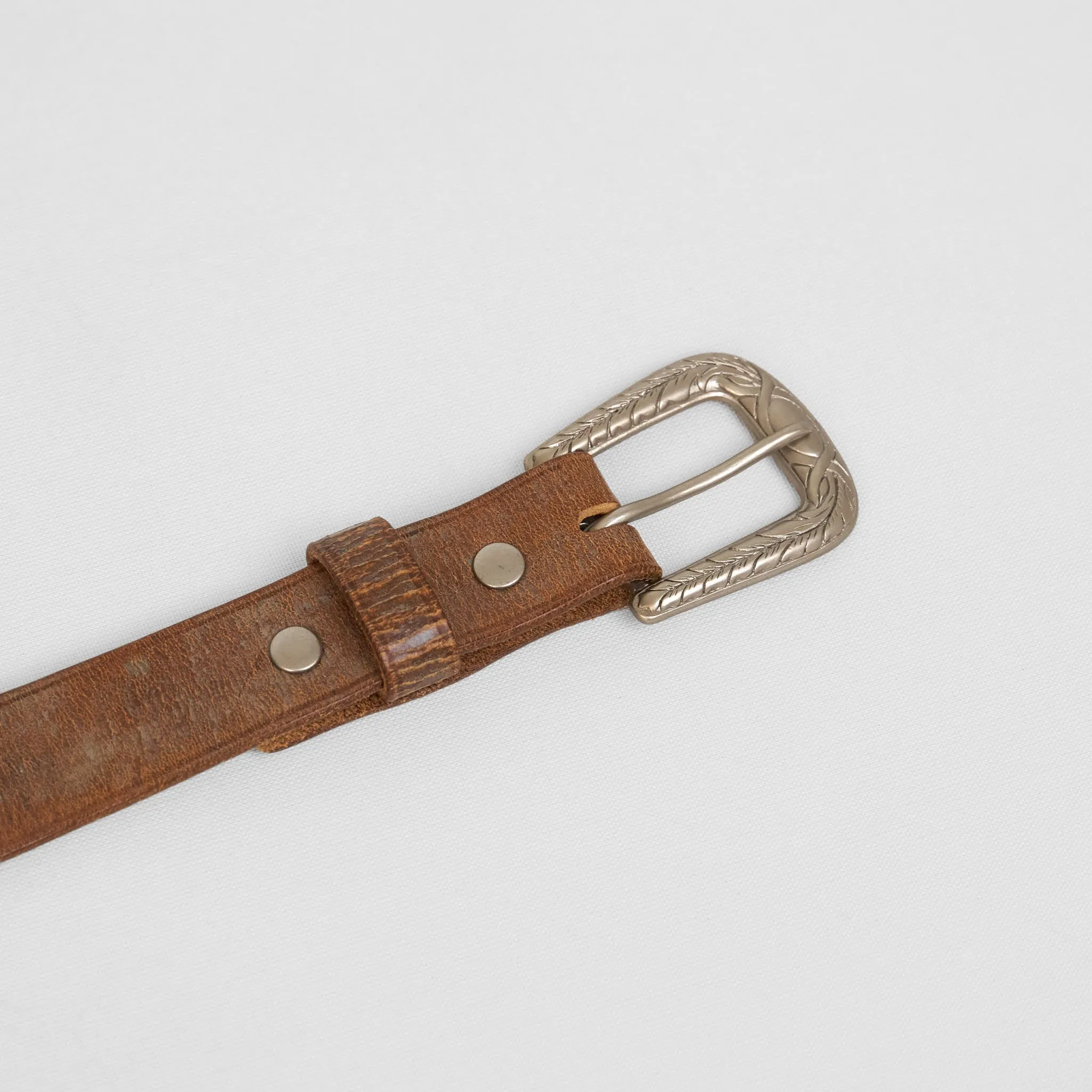 Double RL Washed Leather Belt sold by DeeCee style product image thumbnail 3