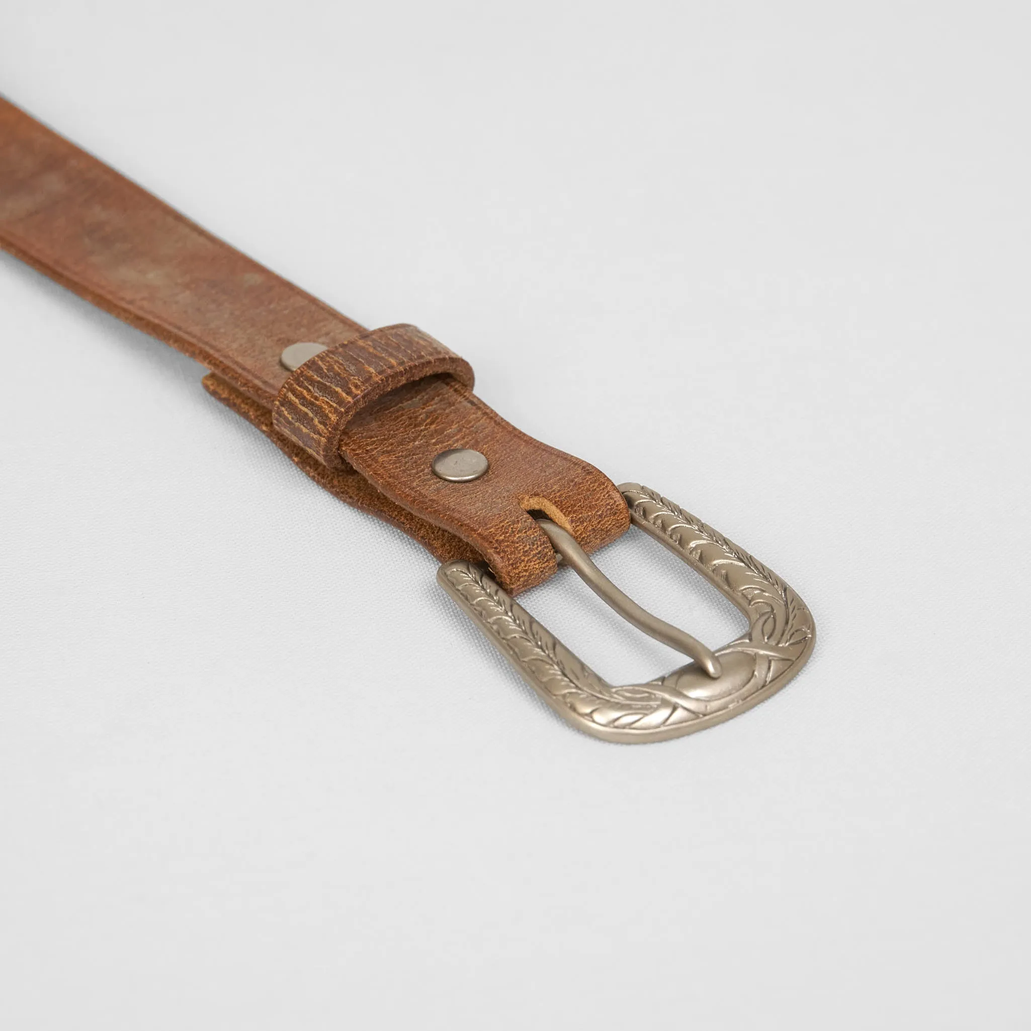 Double RL Washed Leather Belt sold by DeeCee style product image thumbnail 4
