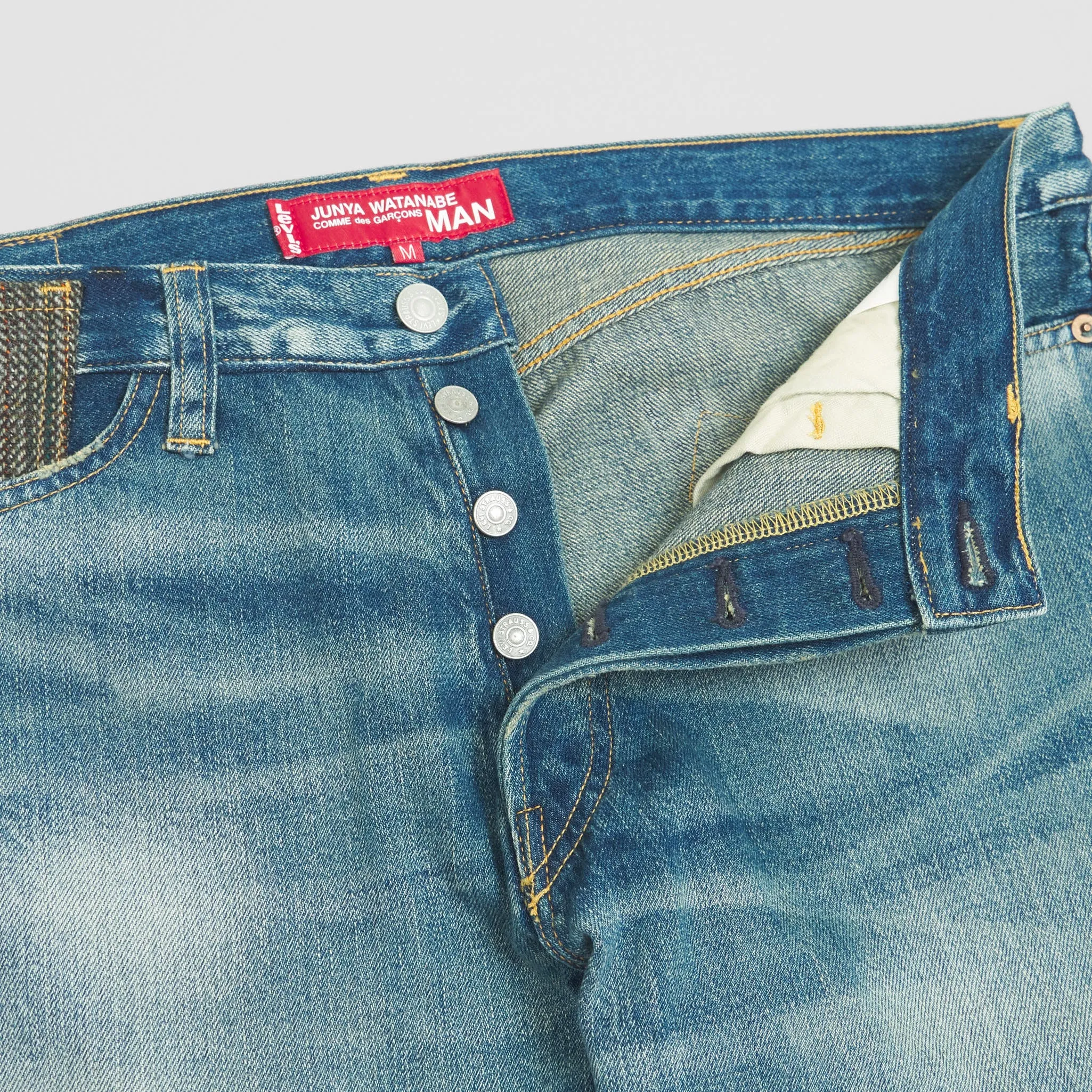 Junya Watanabe Man x Levi's® Low Waist Patchwork Selvage Denim Jeans sold by DeeCee style product image thumbnail 3