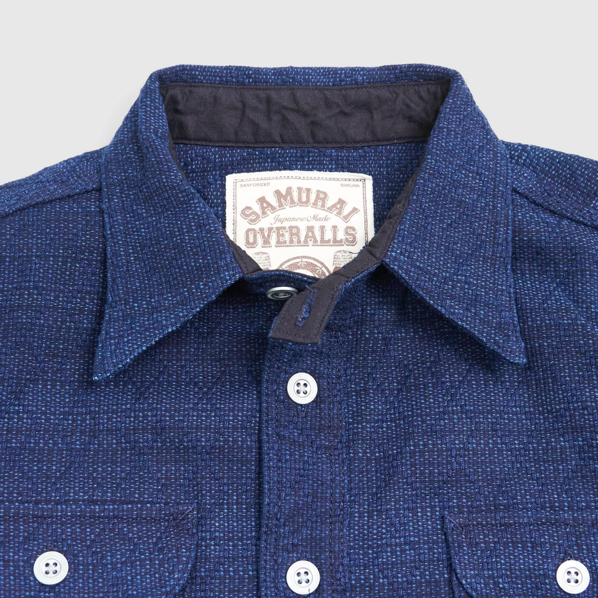Samurai Jeans Indigo Cotton Overshirt sold by DeeCee style product image thumbnail 4