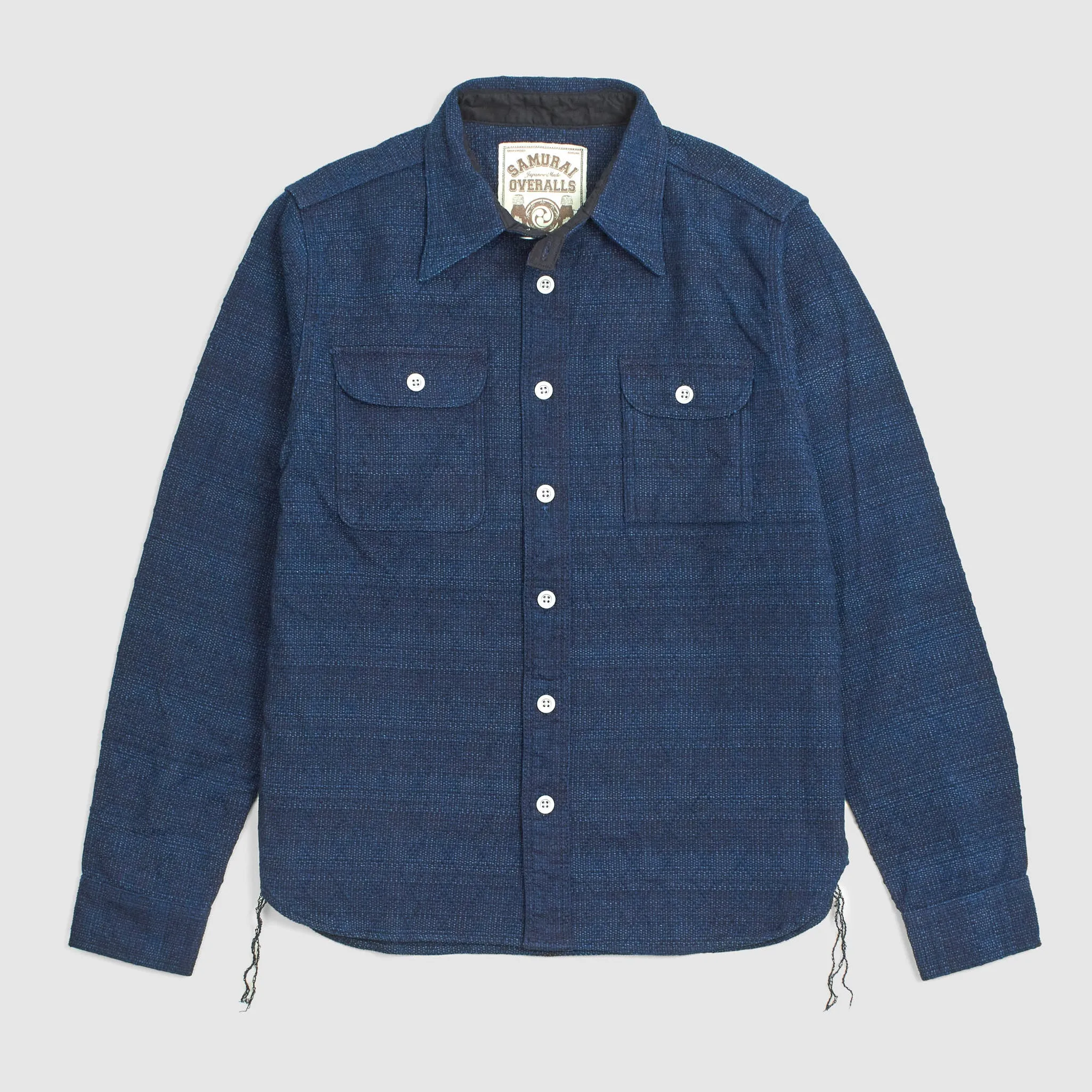 Samurai Jeans Indigo Cotton Overshirt sold by DeeCee style