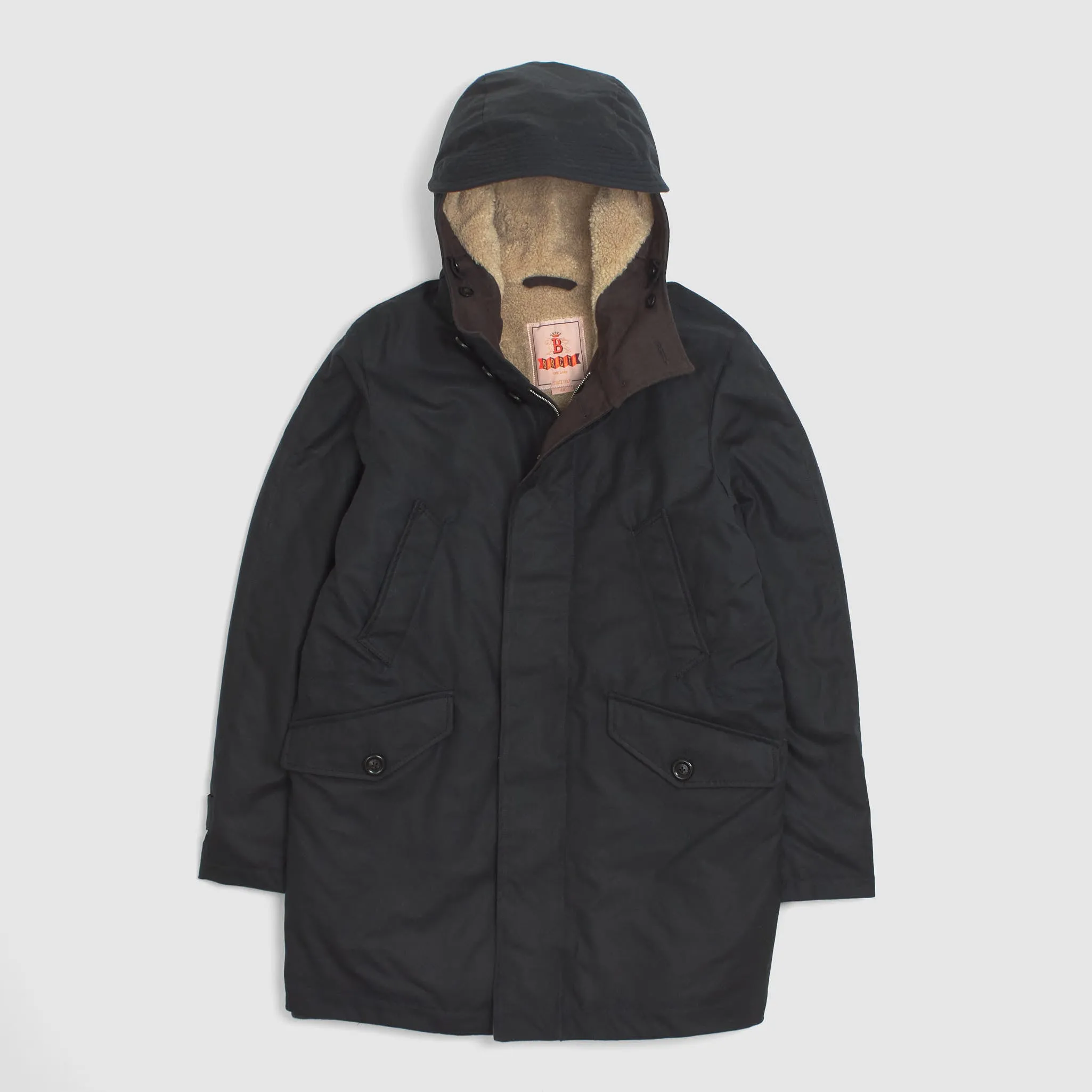 Baracuta Long Knott Waxed Cotton Parka sold by DeeCee style