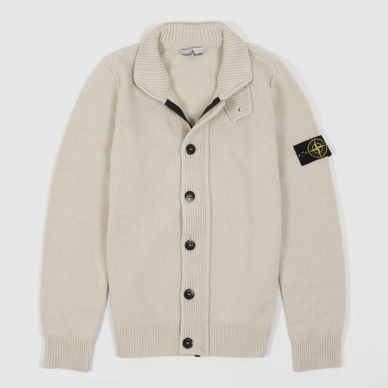 Stone Island Full-Zip Lambswool Cardigan sold by DeeCee style