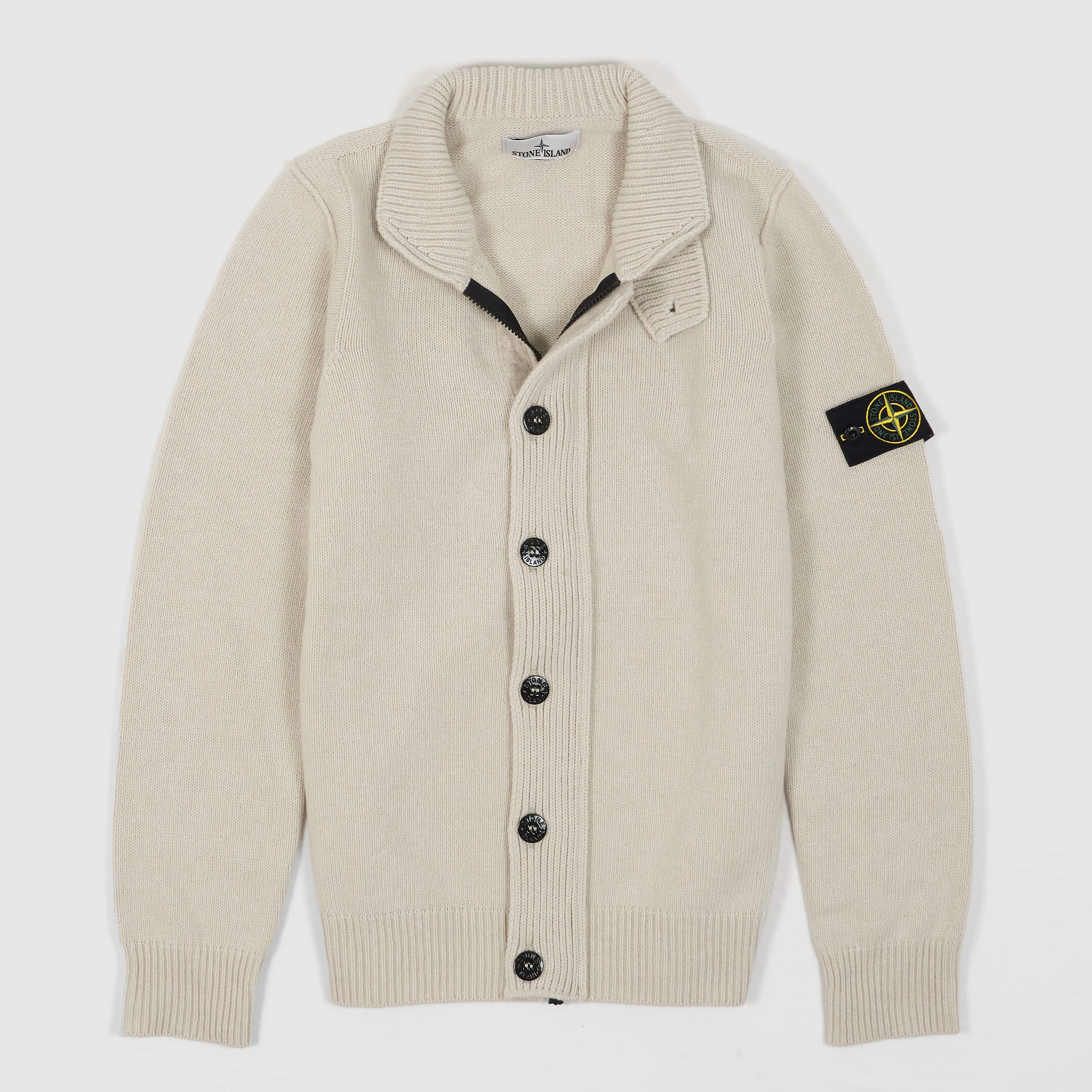 Stone Island Full-Zip Lambswool Cardigan sold by DeeCee style