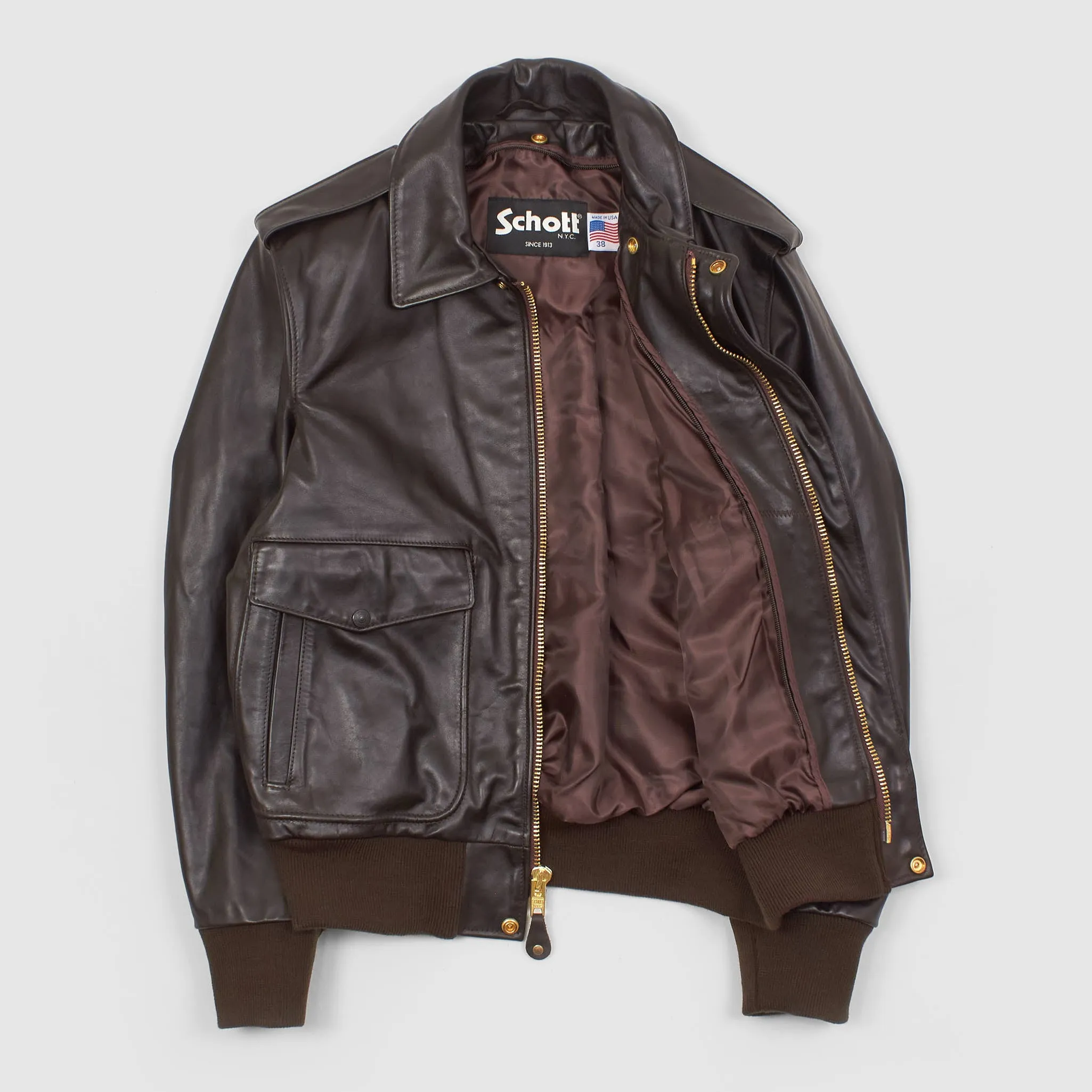 Schott G-1 Style Flight Jacket sold by DeeCee style product image thumbnail 3
