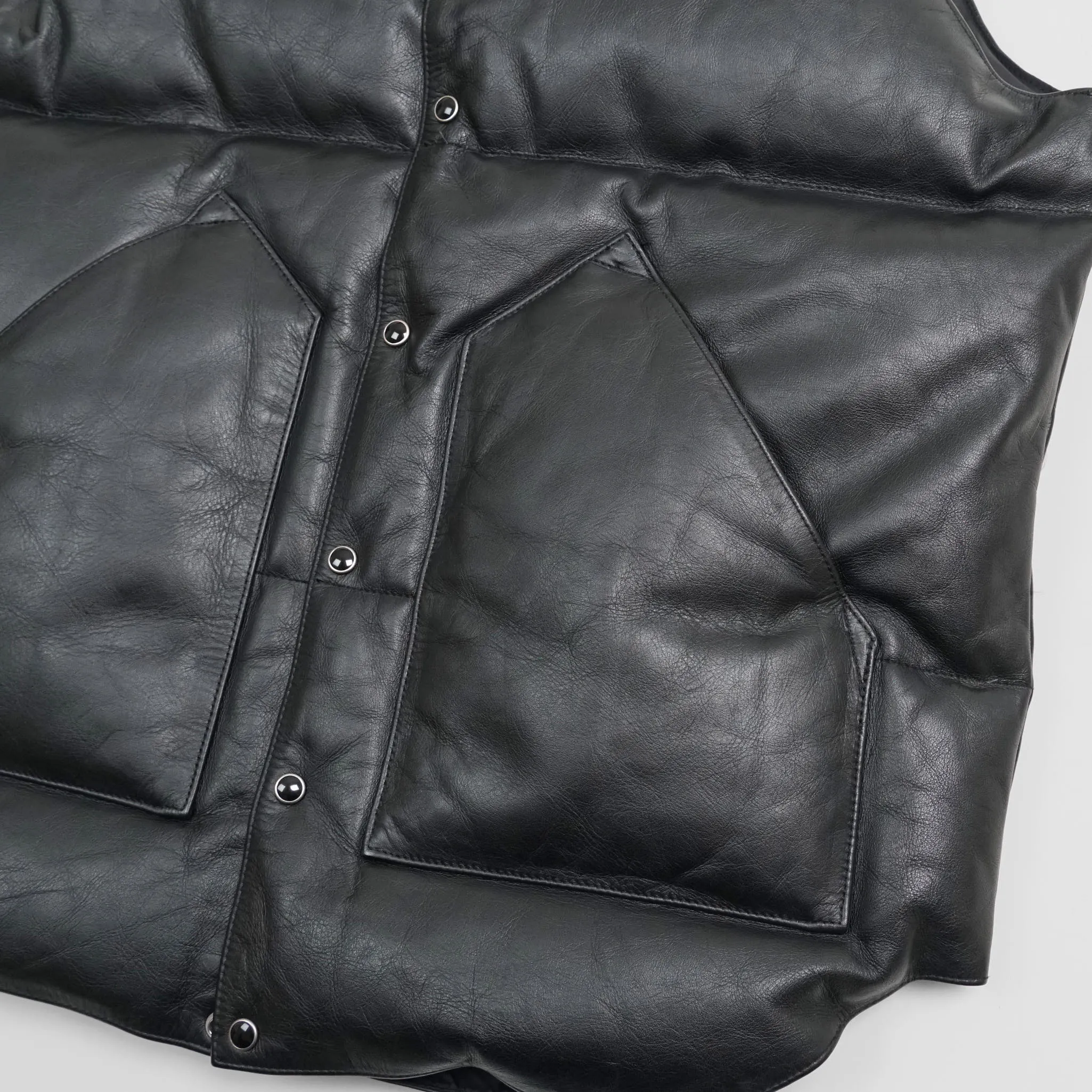 Rocky Mountain Featherbed Black Leather Down Vest sold by DeeCee style product image thumbnail 5