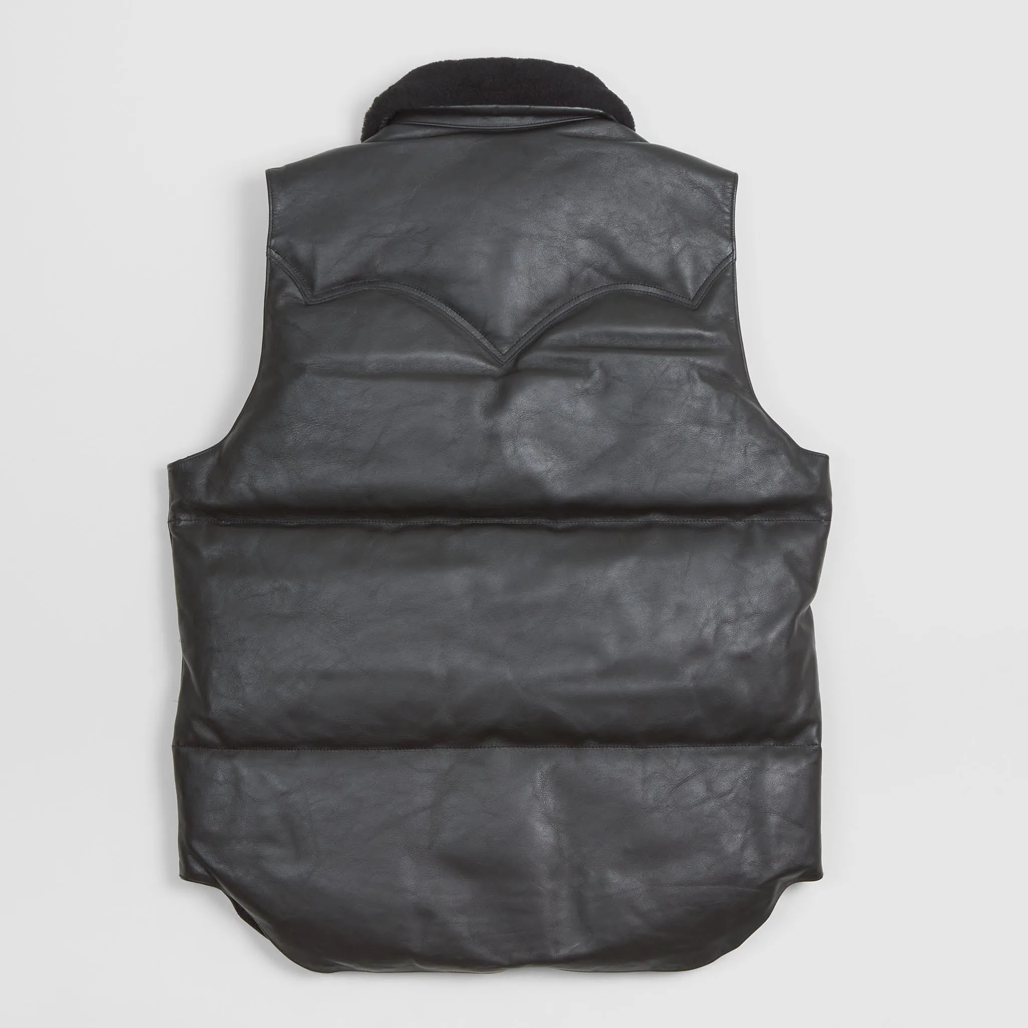 Rocky Mountain Featherbed Black Leather Down Vest sold by DeeCee style product image thumbnail 3