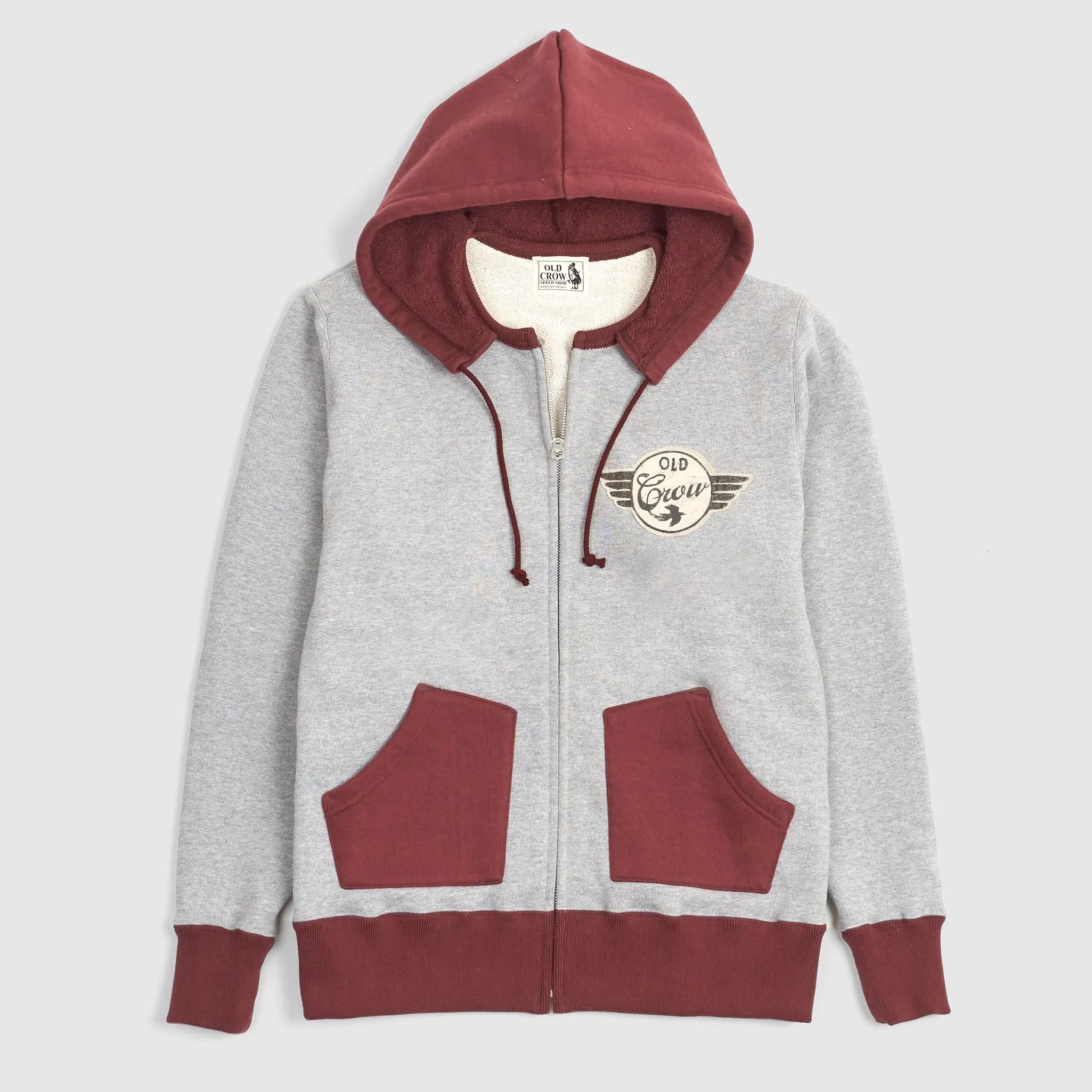 Old Crow Speed Shop by Glad Hand & Co. Zip Up Hooded Sweatshirt sold by DeeCee style