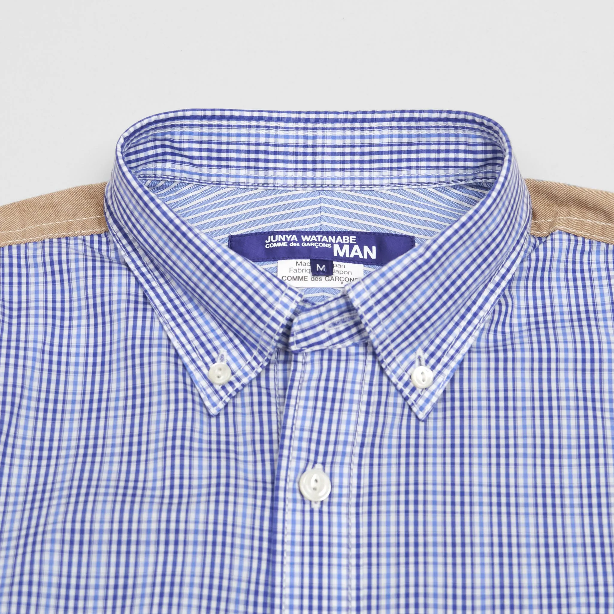 Junya Watanabe Man Plaid Patchwork Button Down Shirt sold by DeeCee style product image thumbnail 3