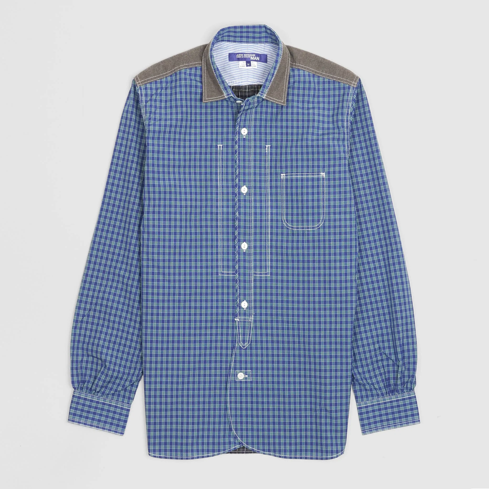 Junya Watanabe Man Patchwork Plaid Shirt sold by DeeCee style