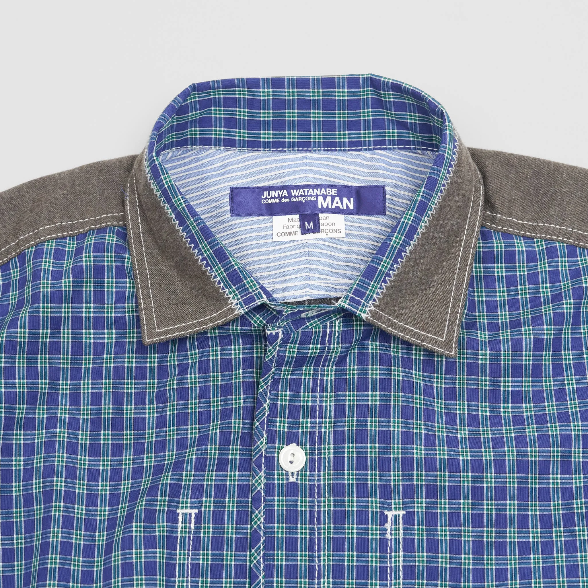 Junya Watanabe Man Patchwork Plaid Shirt sold by DeeCee style product image thumbnail 3