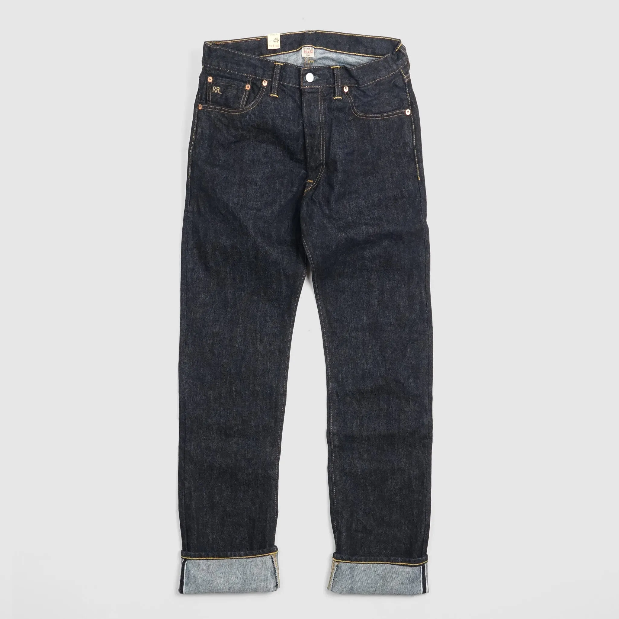 Double RL Low-Straight Selvage Denim Jeans sold by DeeCee style