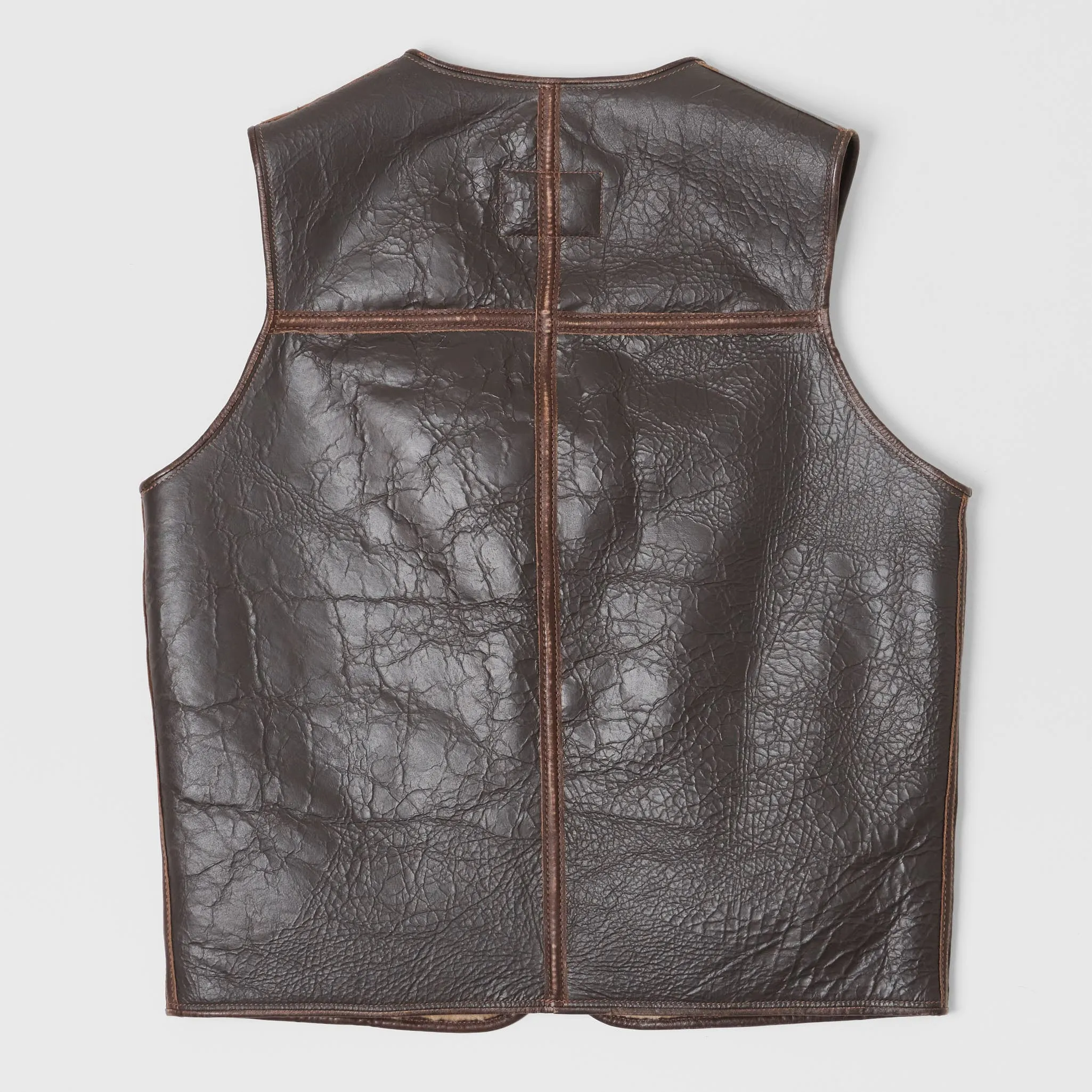 Eastman Shearling Biker Vest Dark Brown sold by DeeCee style product image thumbnail 3