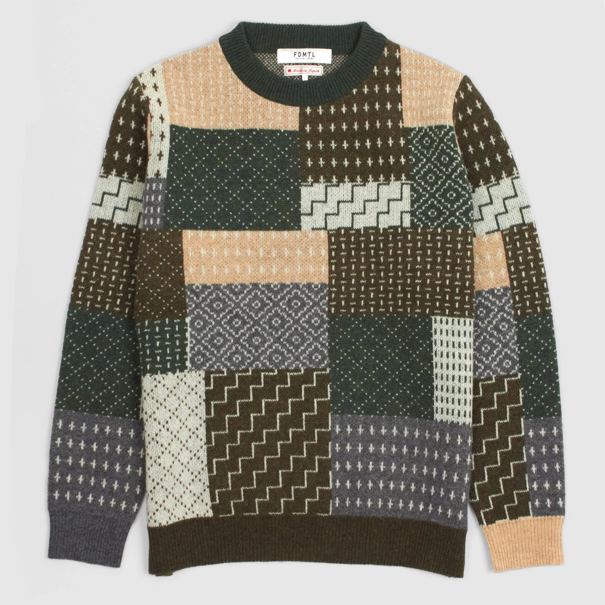 FDMTL Patchwork Crew Neck Pullover sold by DeeCee style