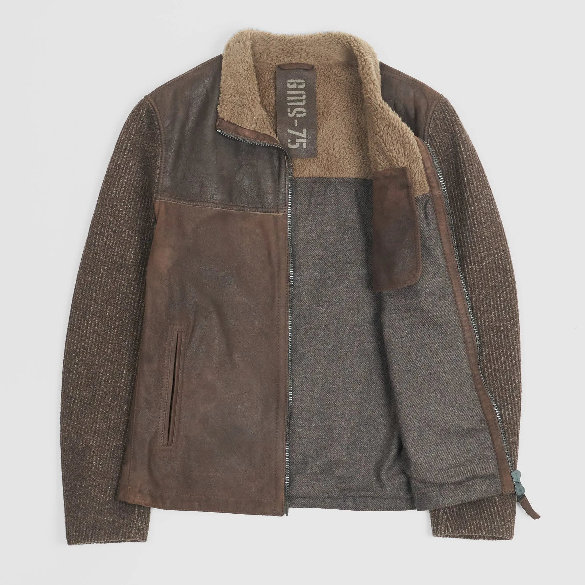 Gimo's Vintage Look Patchwork Leather Car Jacket sold by DeeCee style product image thumbnail 2