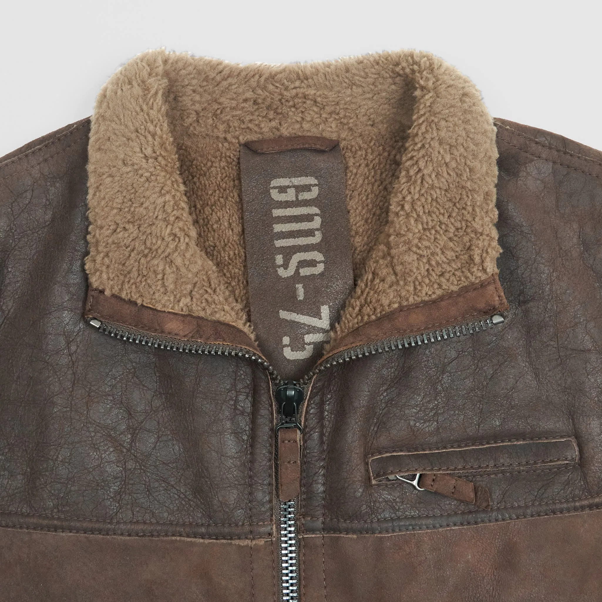 Gimo's Vintage Look Patchwork Leather Car Jacket sold by DeeCee style product image thumbnail 4