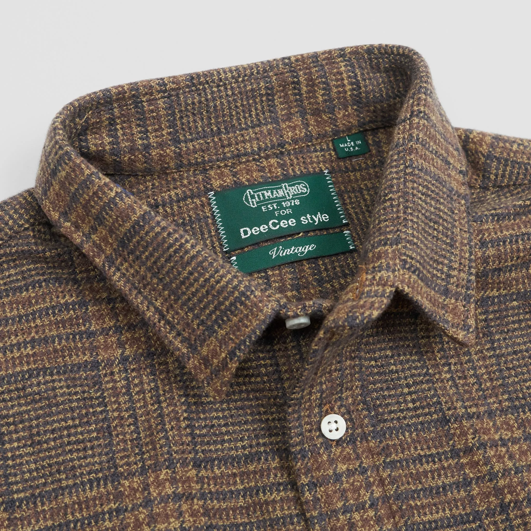 Gitman Vintage for DeeCee style Plaid Flannel Shirt Dark Brown sold by DeeCee style product image thumbnail 2