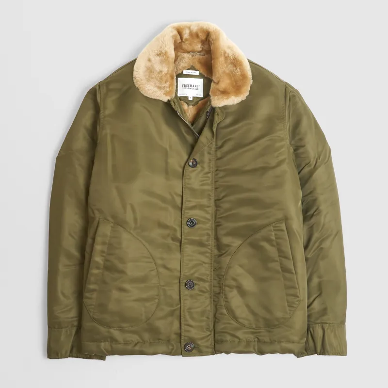 F.S.C Nylon N-1 Shearling Deck Jacket sold by DeeCee style