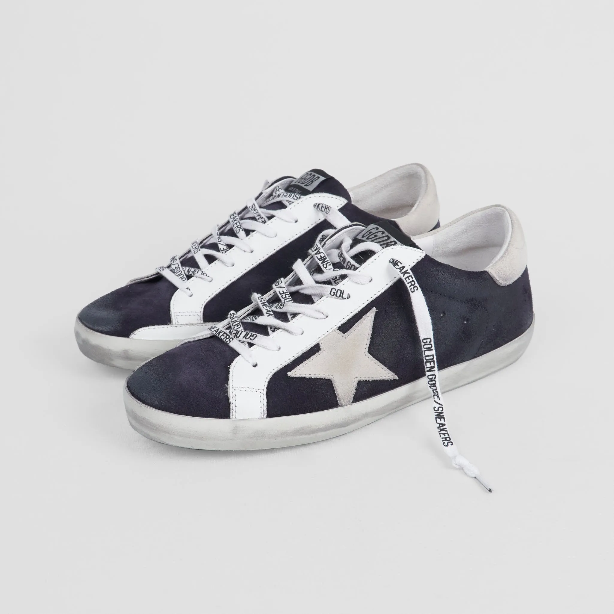 Golden Goose Superstar navy Sneakers sold by DeeCee style