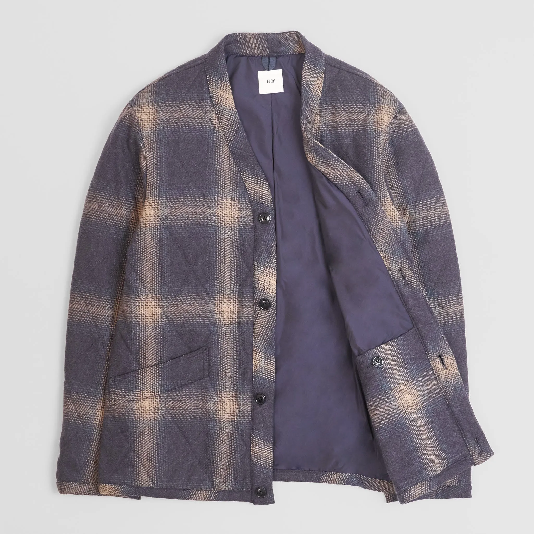 ts(s) Quilted Kimono Plaid Wool Jacket sold by DeeCee style product image thumbnail 3