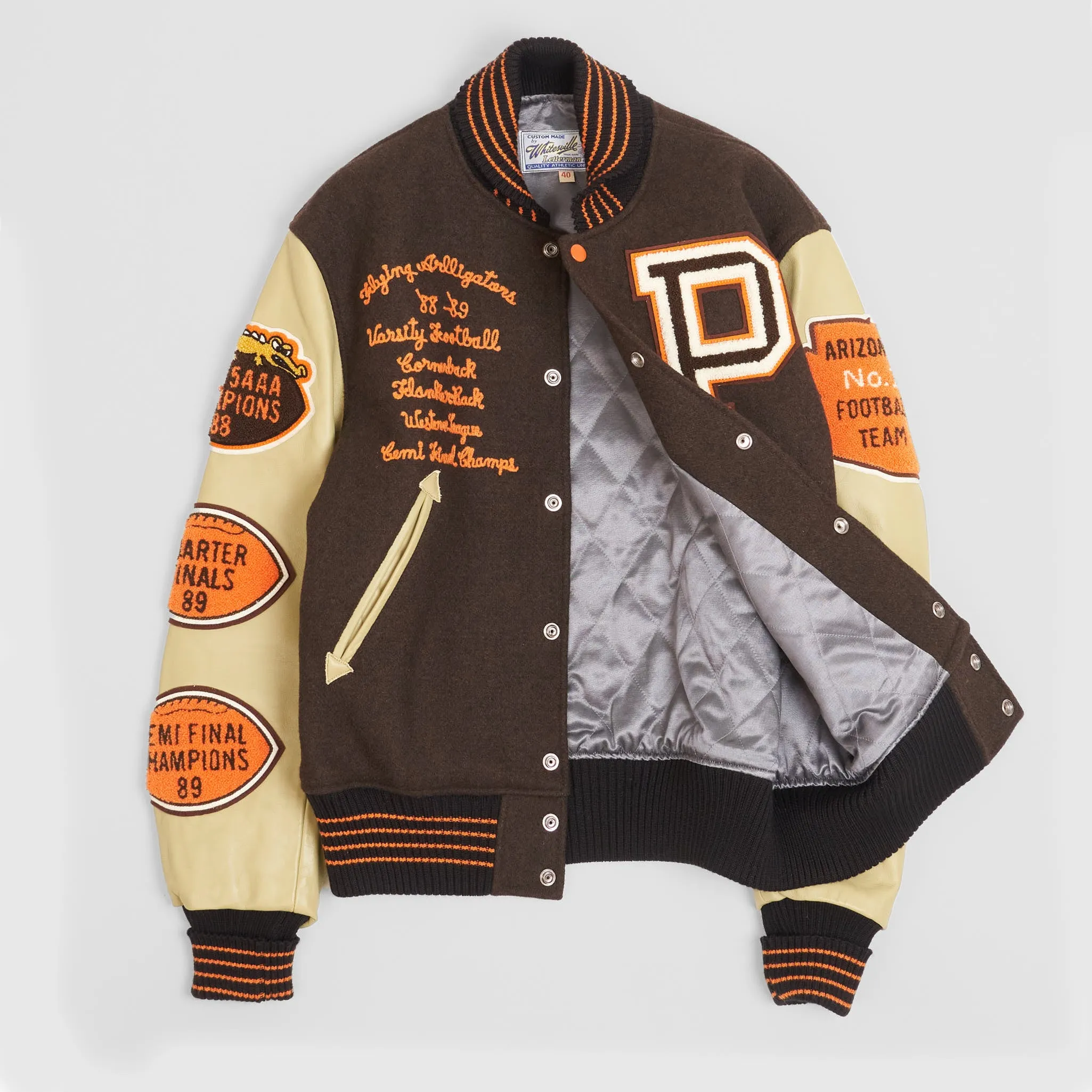 Whitesville Letterman Varsity Baseball Jacket sold by DeeCee style product image thumbnail 2